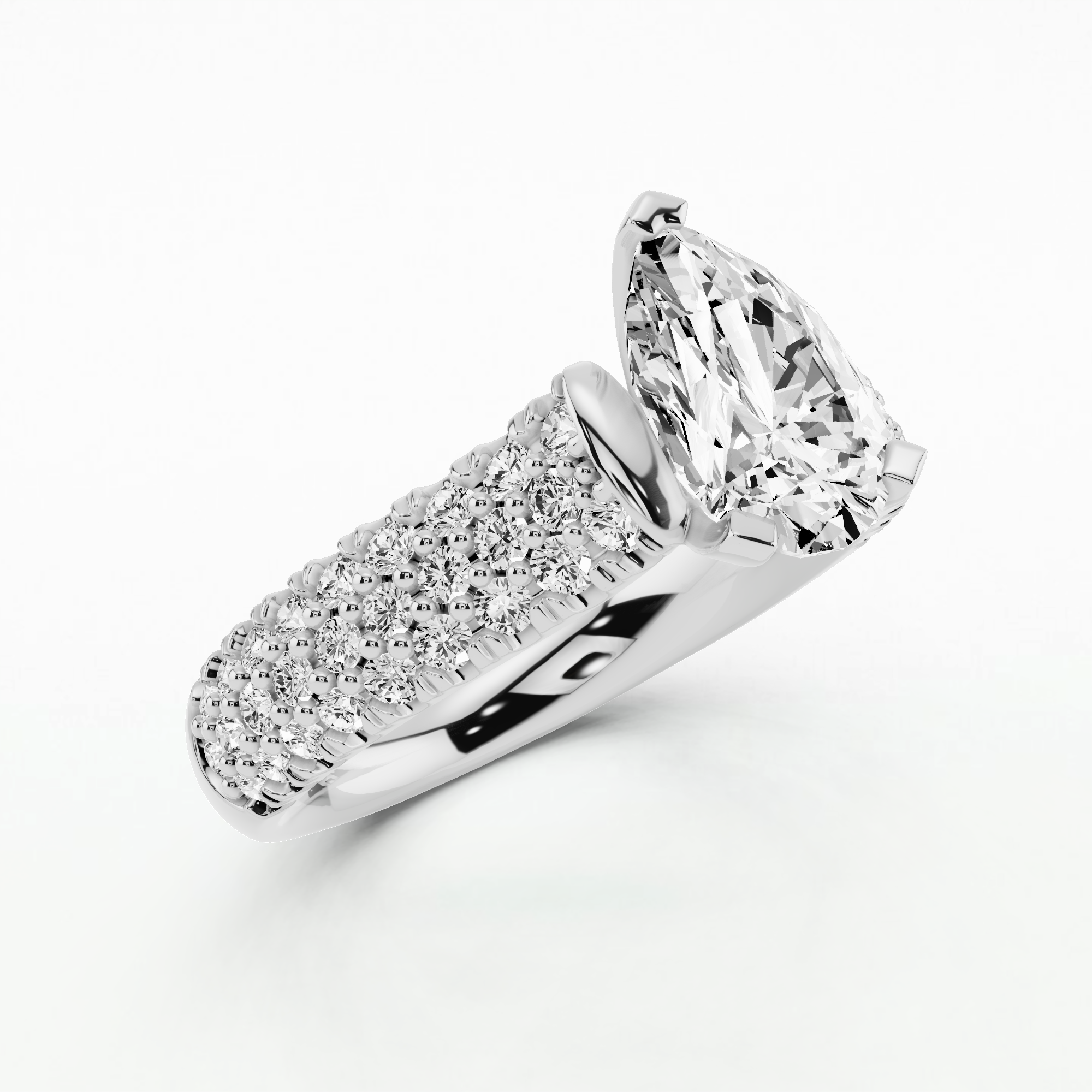 Oasis Solitaire Ring-Pear
