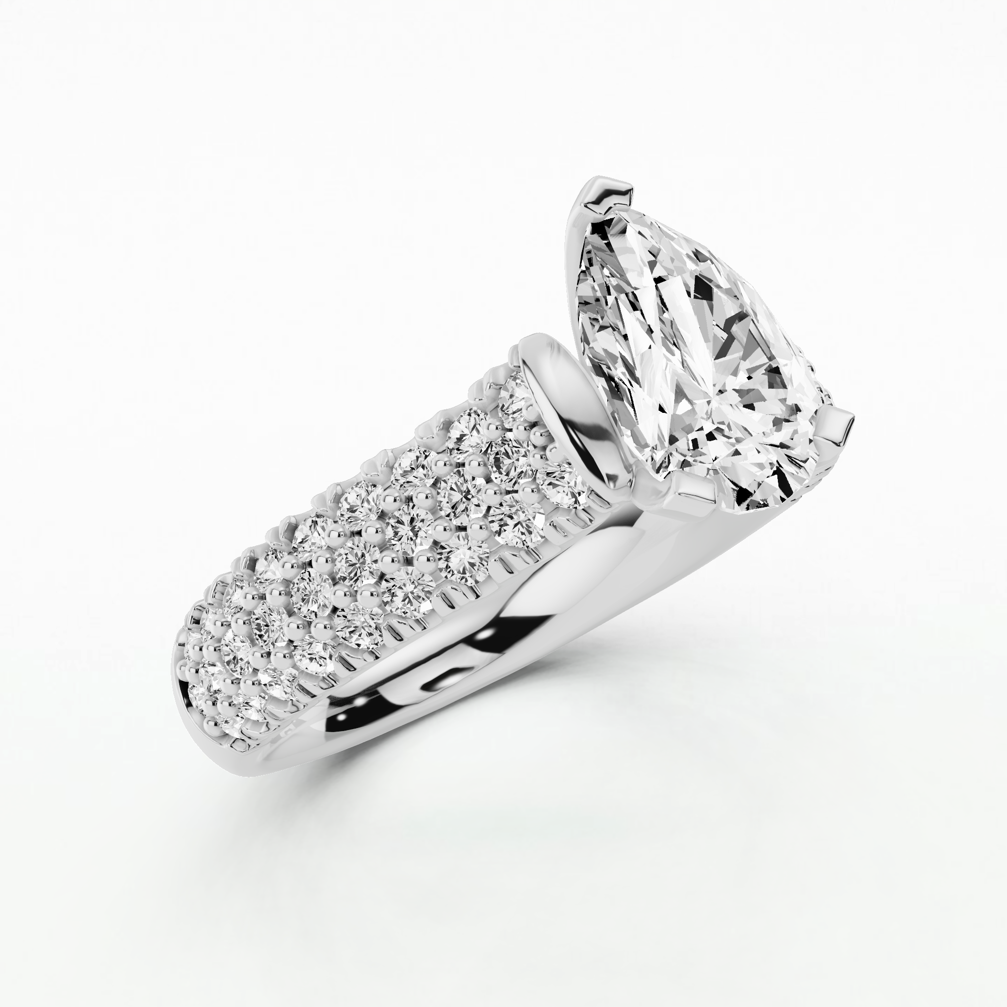 Oasis Solitaire Ring-Pear