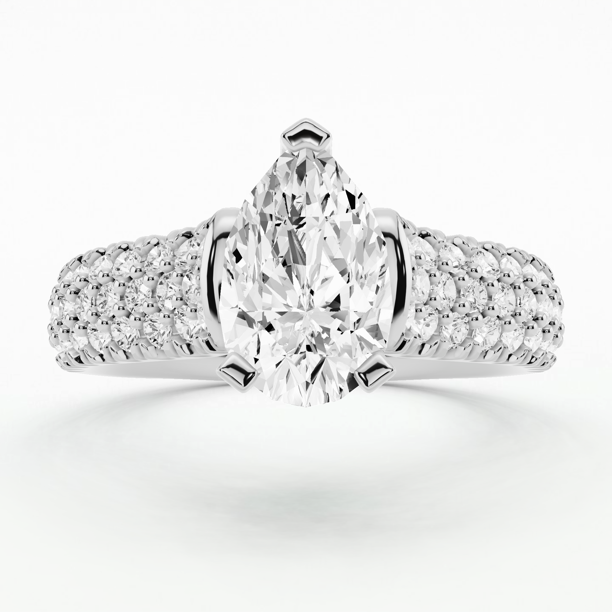 Oasis Solitaire Ring-Pear