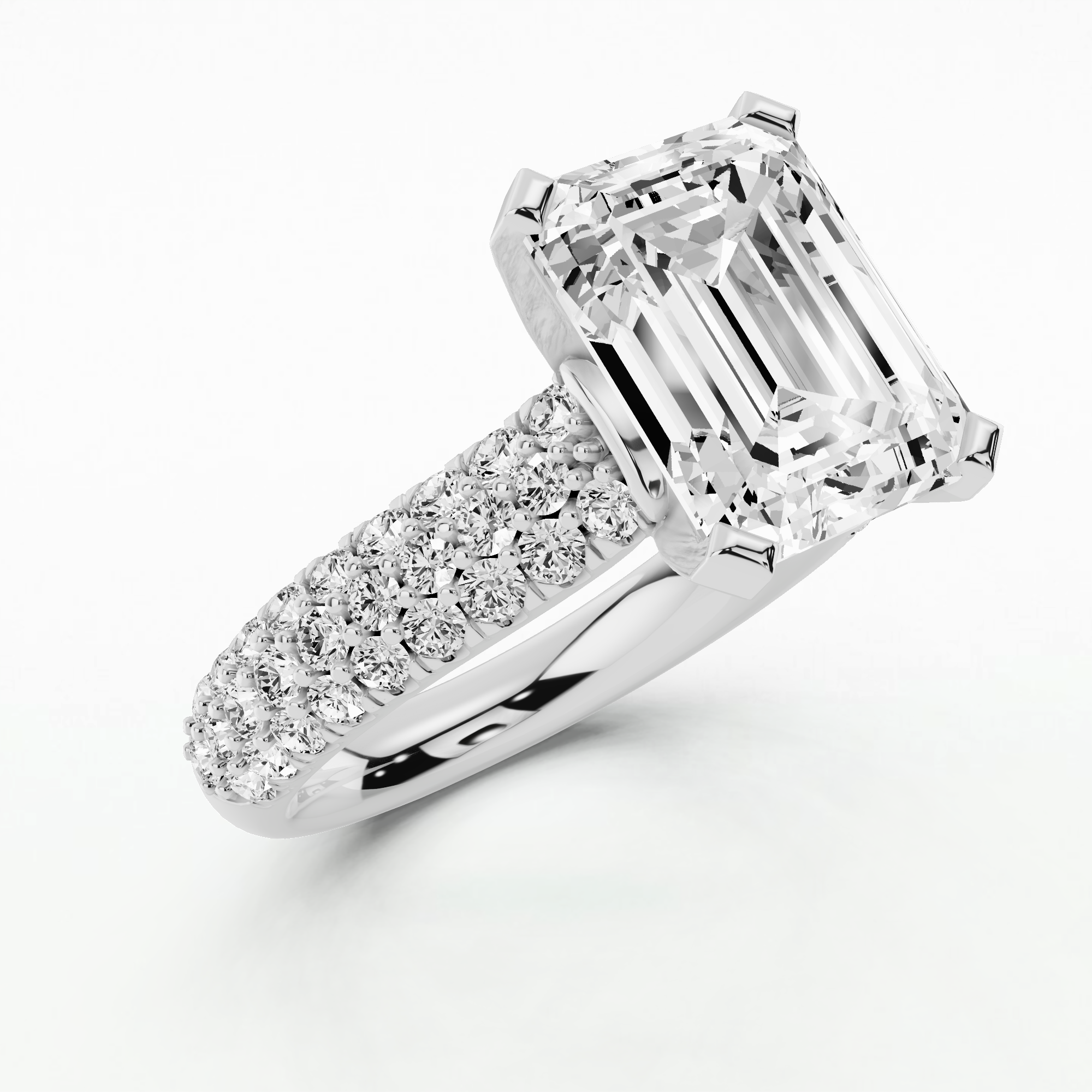 Oasis Solitaire Ring-Emerald Cut