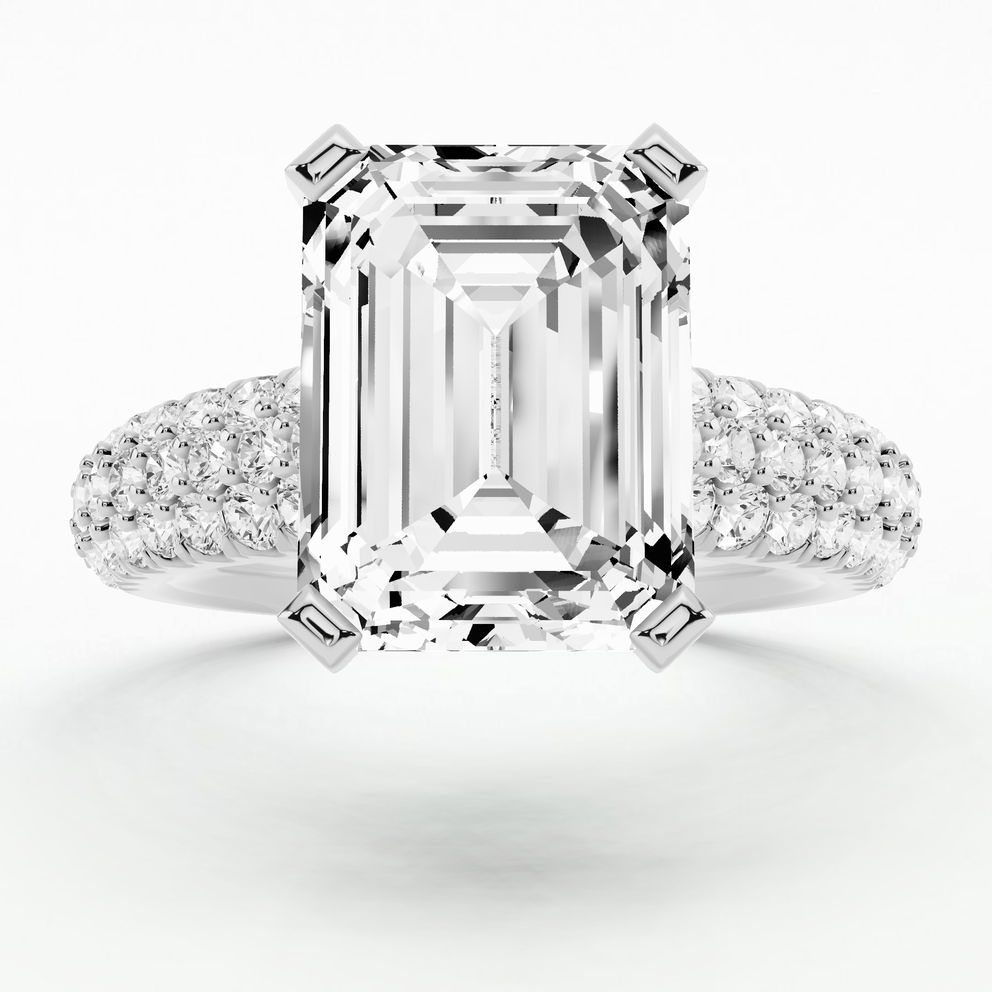 Oasis Solitaire Ring-Emerald Cut