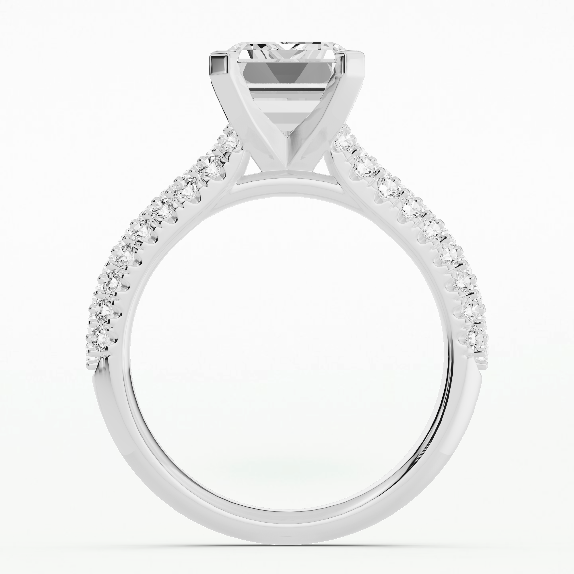 Oasis Solitaire Ring-Emerald Cut