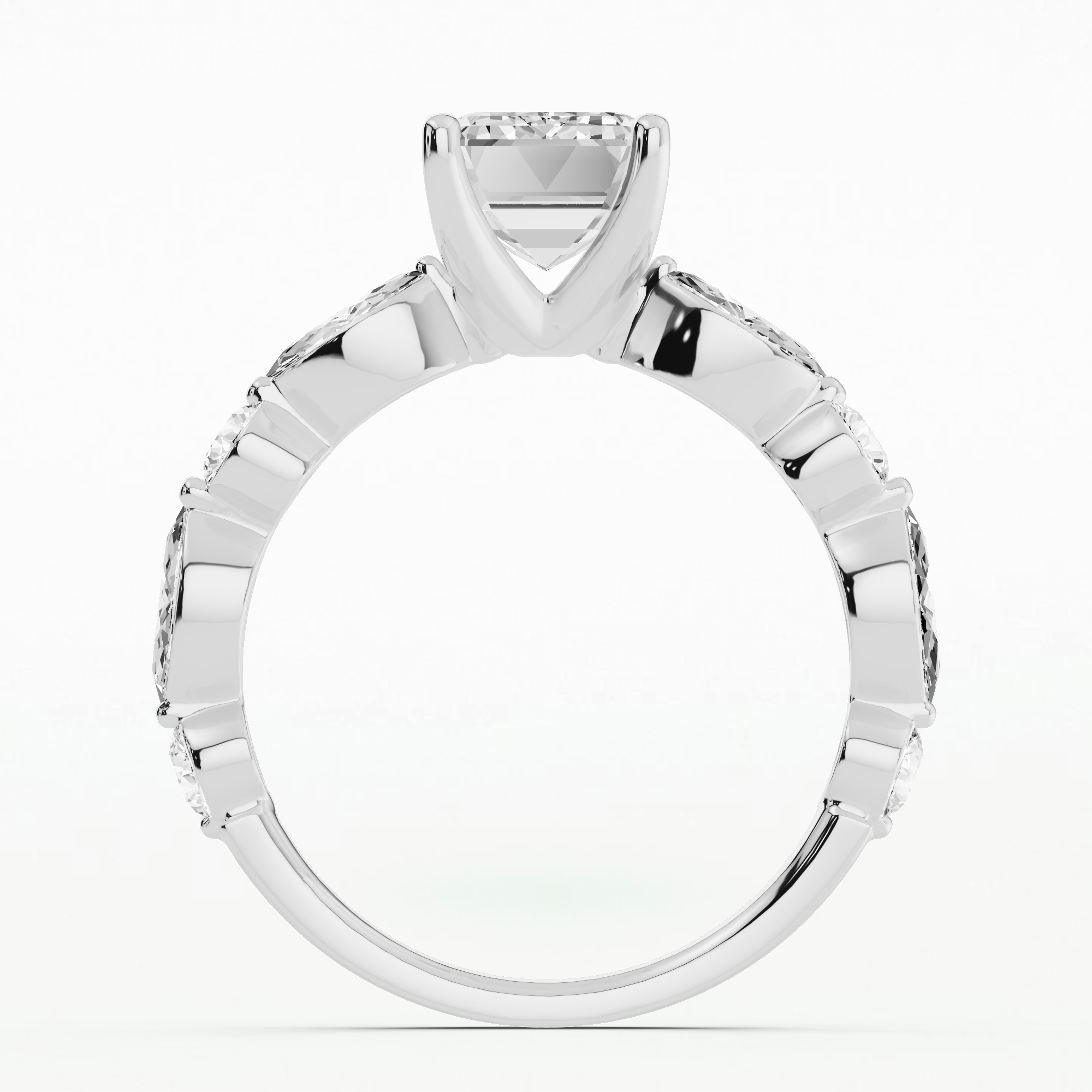 The Only Alternative Engagement Ring-Emerald Cut