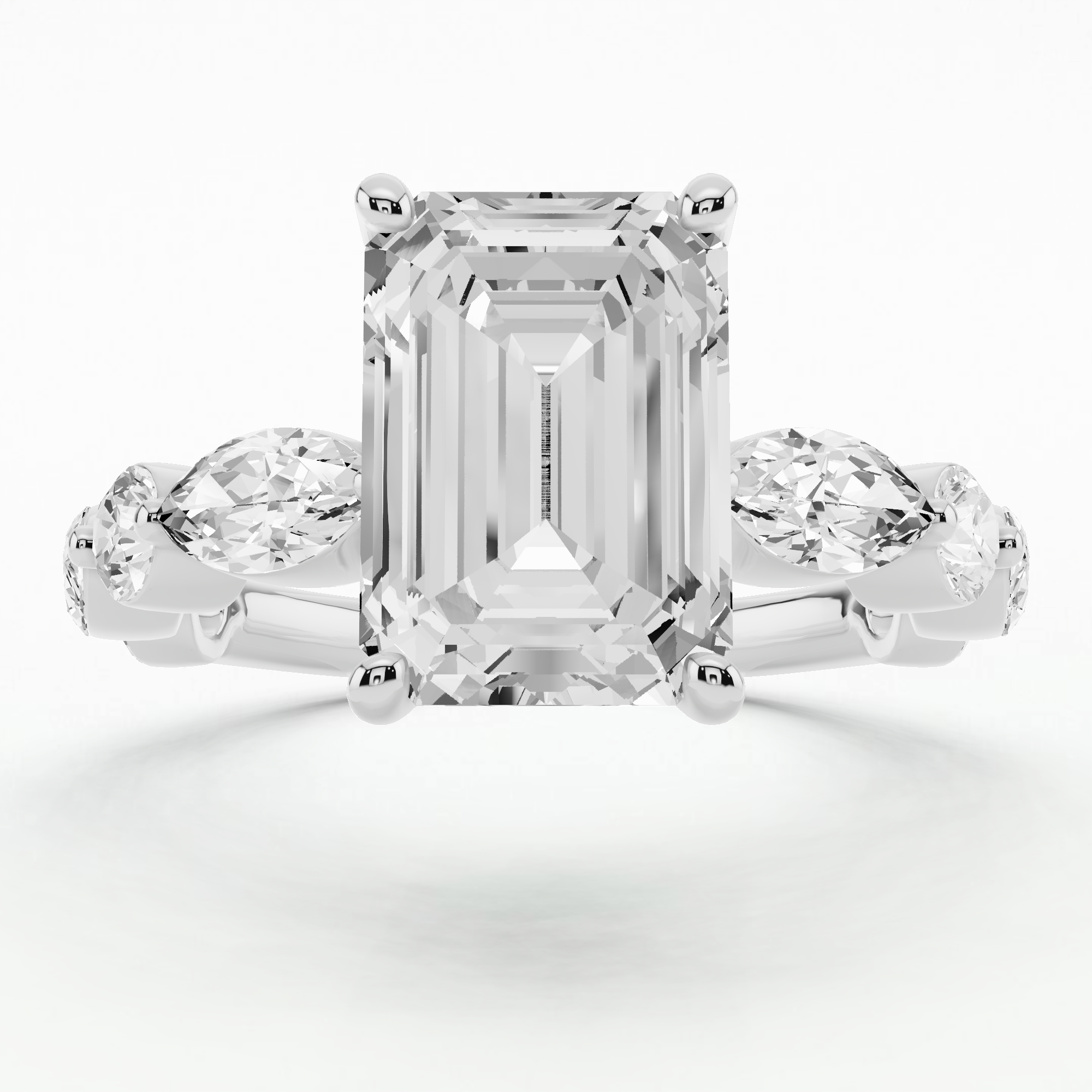 The Only Alternative Engagement Ring-Emerald Cut