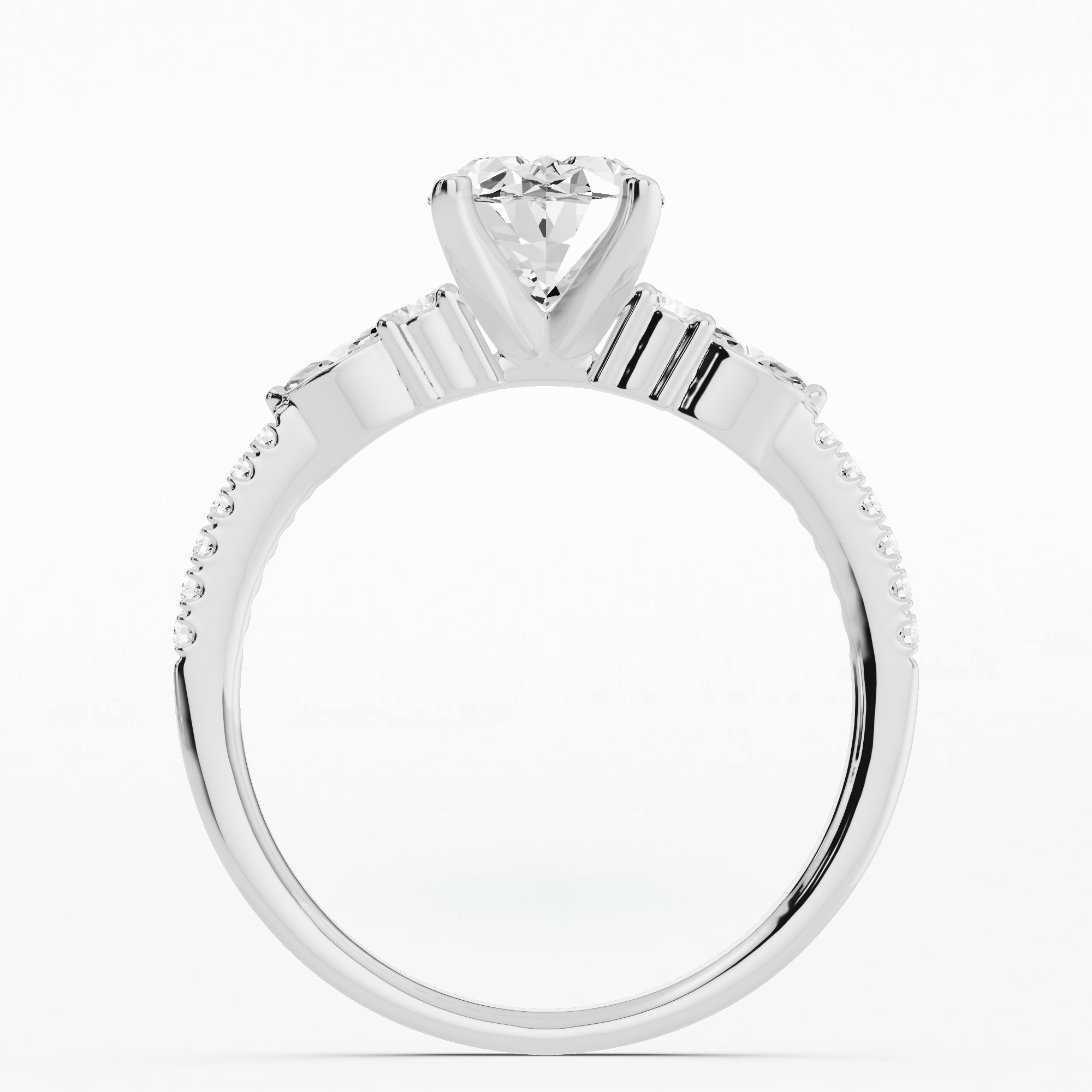 The Guardian Solitaire Ring-Oval