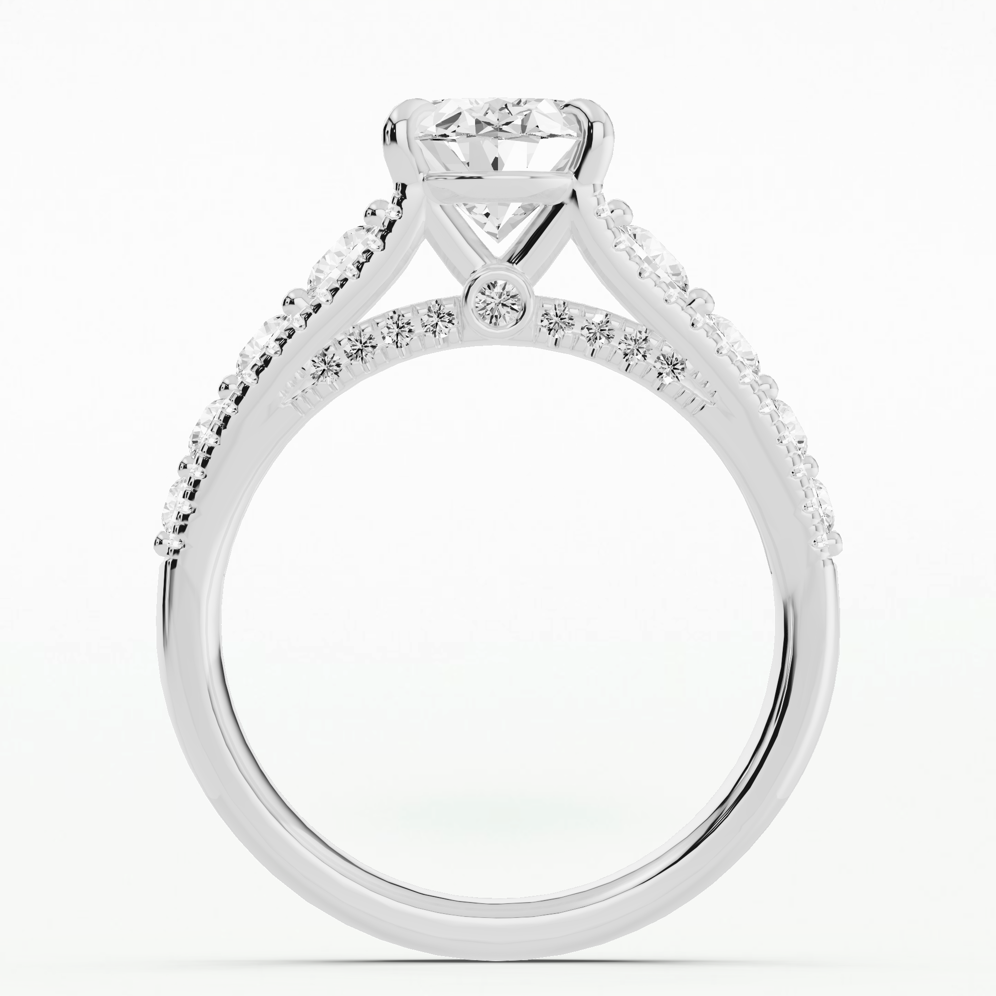 Luminara Solitaire Diamond Ring-Oval