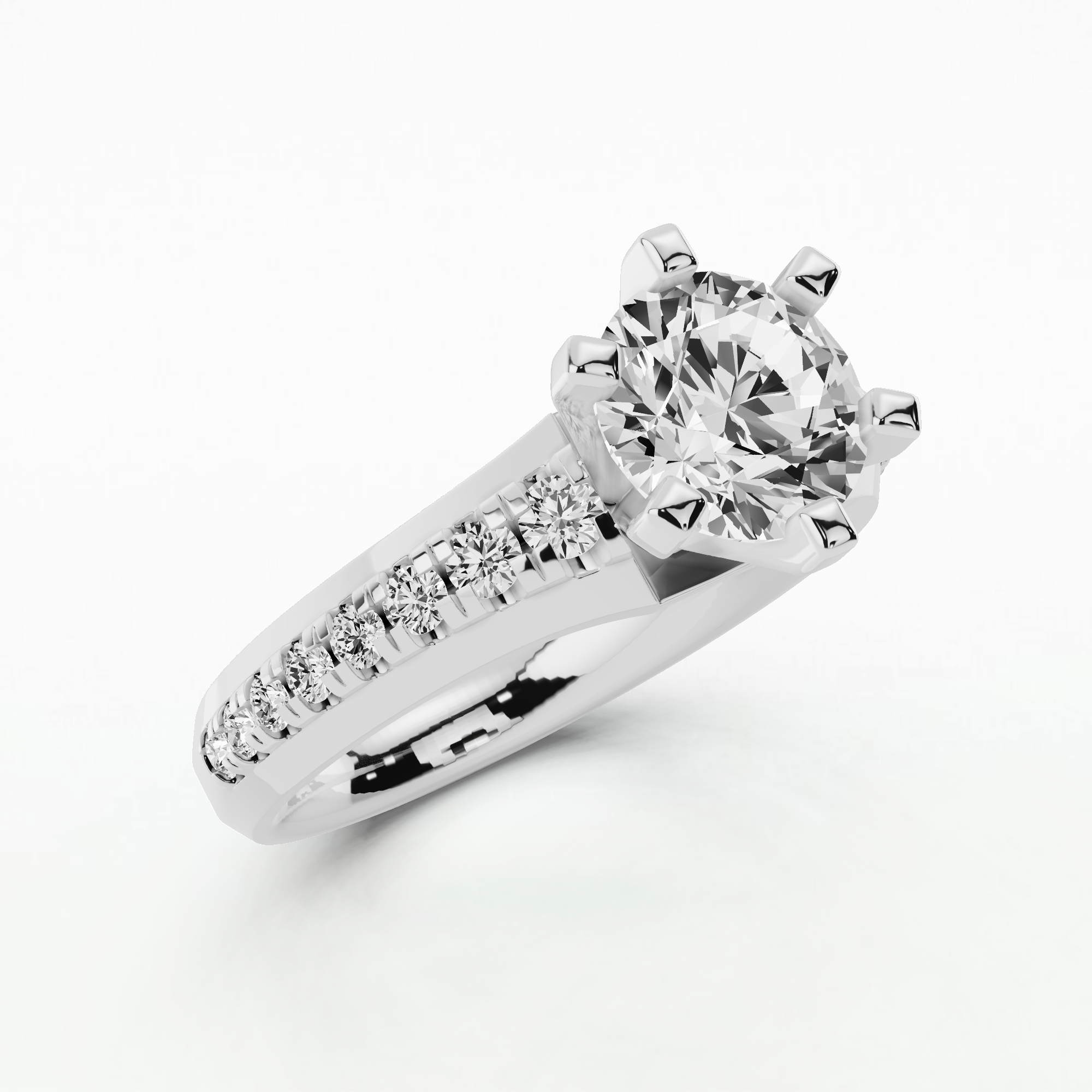 Maya Solitaire Diamond Ring-Round