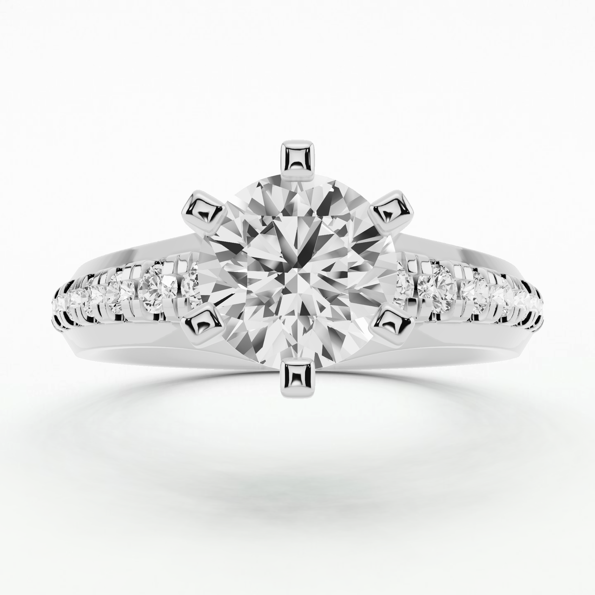 Maya Solitaire Diamond Ring-Round