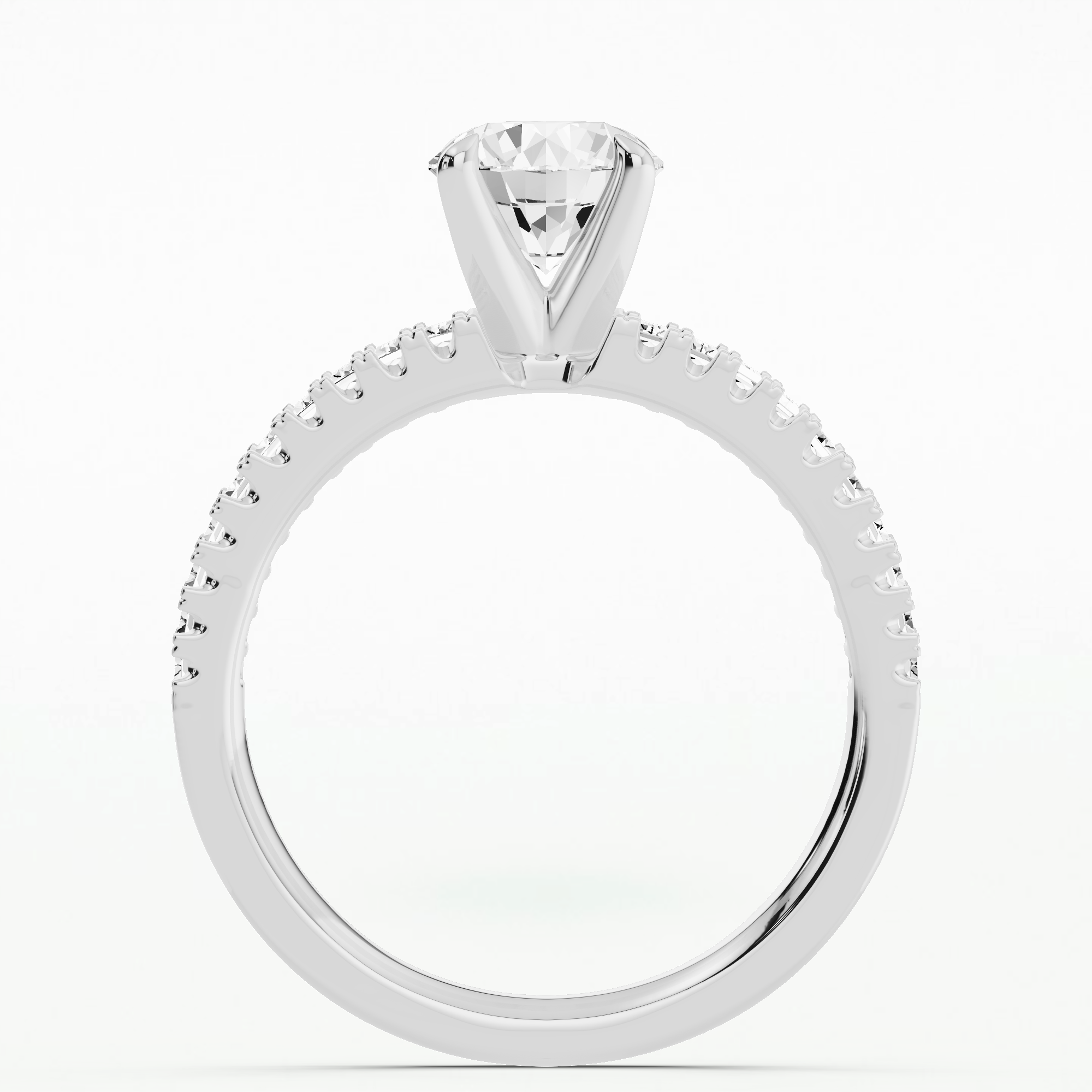 Art Deco Solitaire Diamond Ring-Round