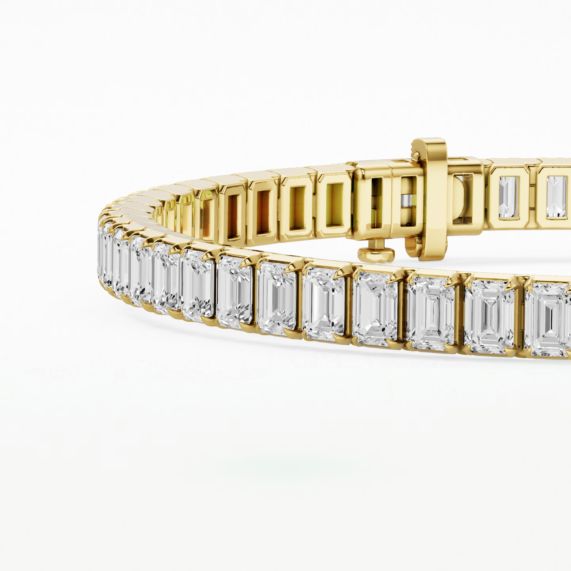 Le Chocolat Tennis Bracelet-Emerald Cut