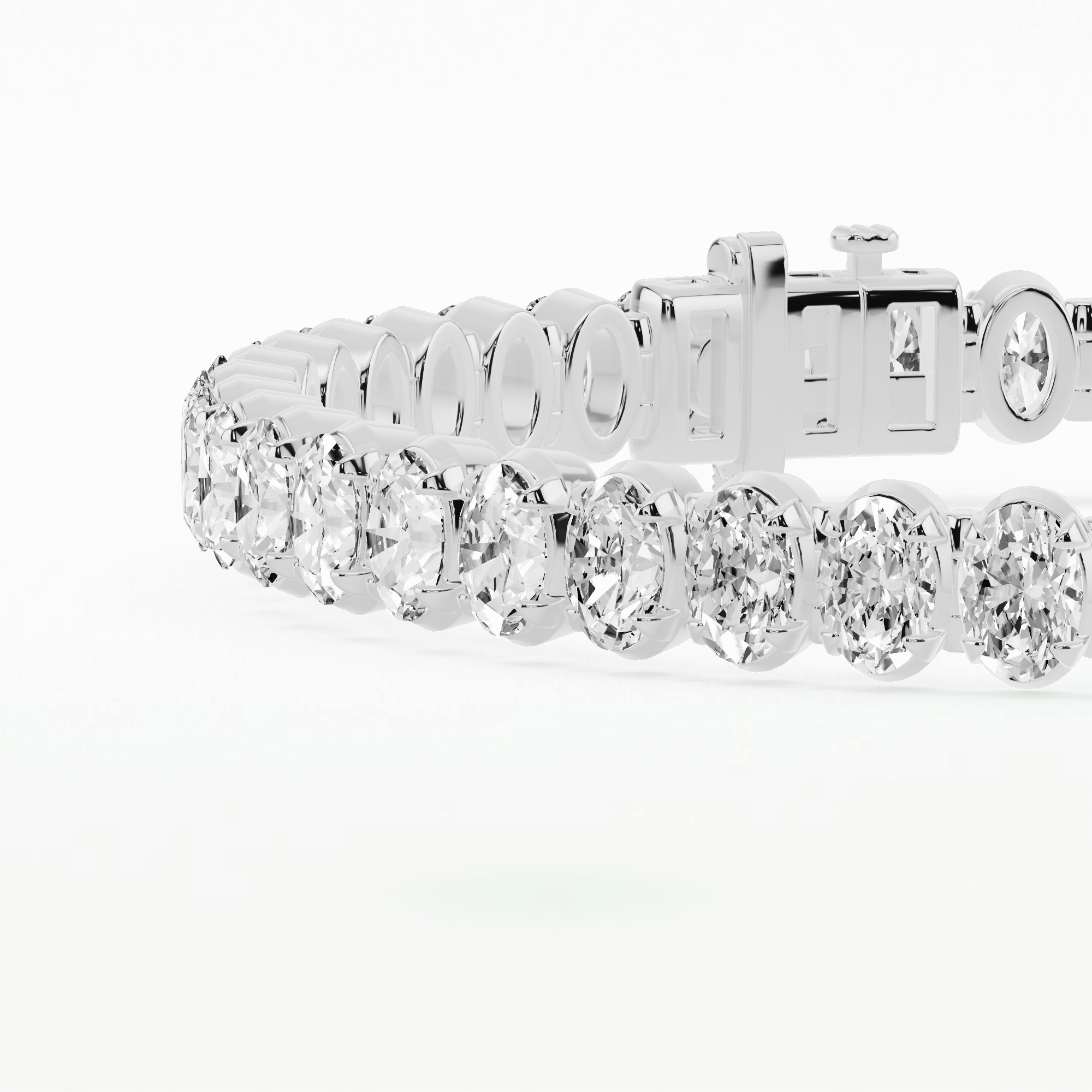 Le Chocolat Tennis Bracelet-Oval