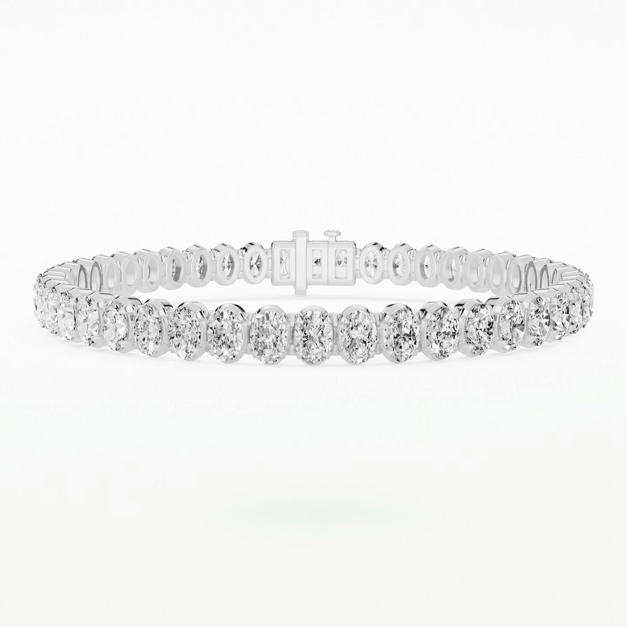 Le Chocolat Tennis Bracelet-Oval