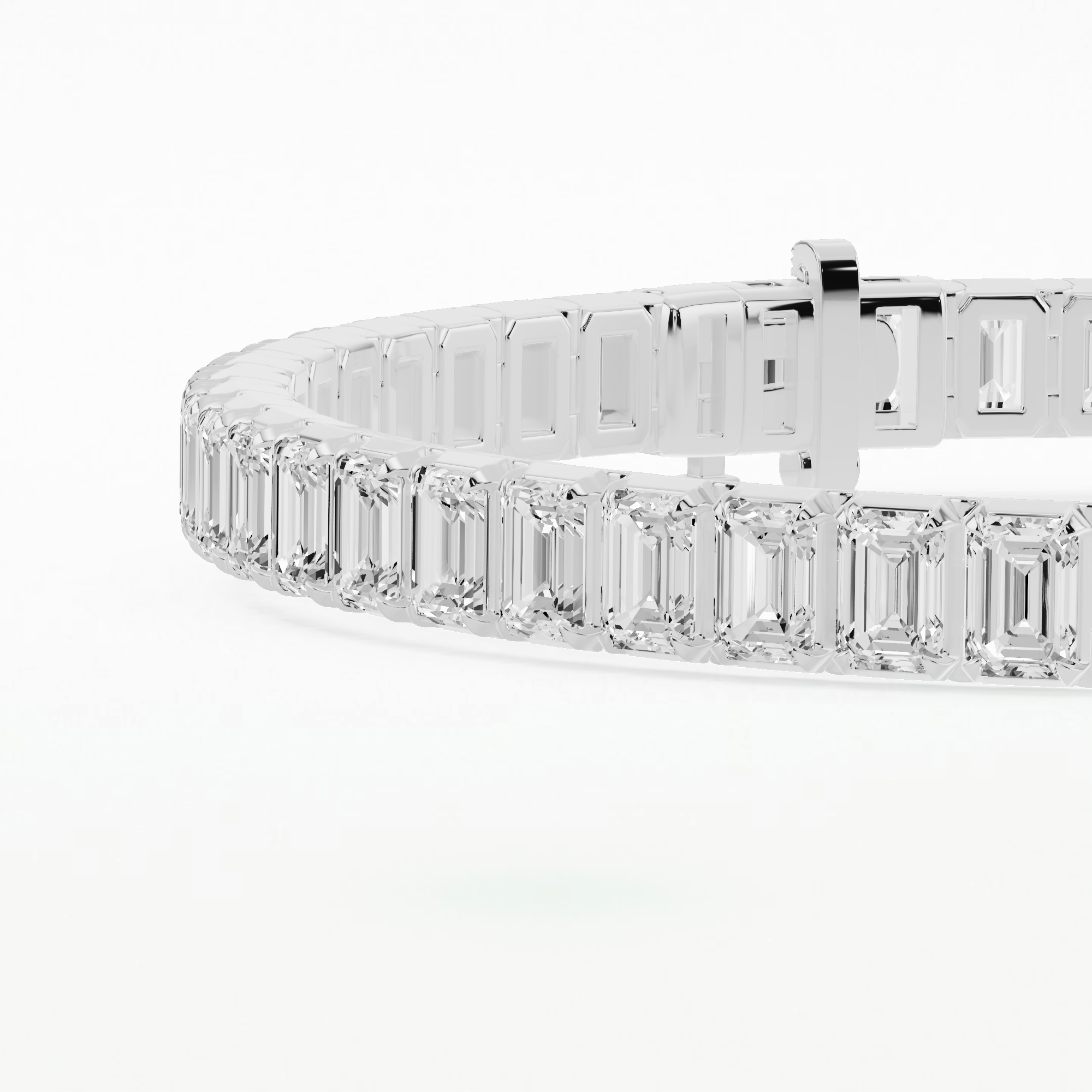 Le Chocolat Tennis Bracelet-Emerald Cut