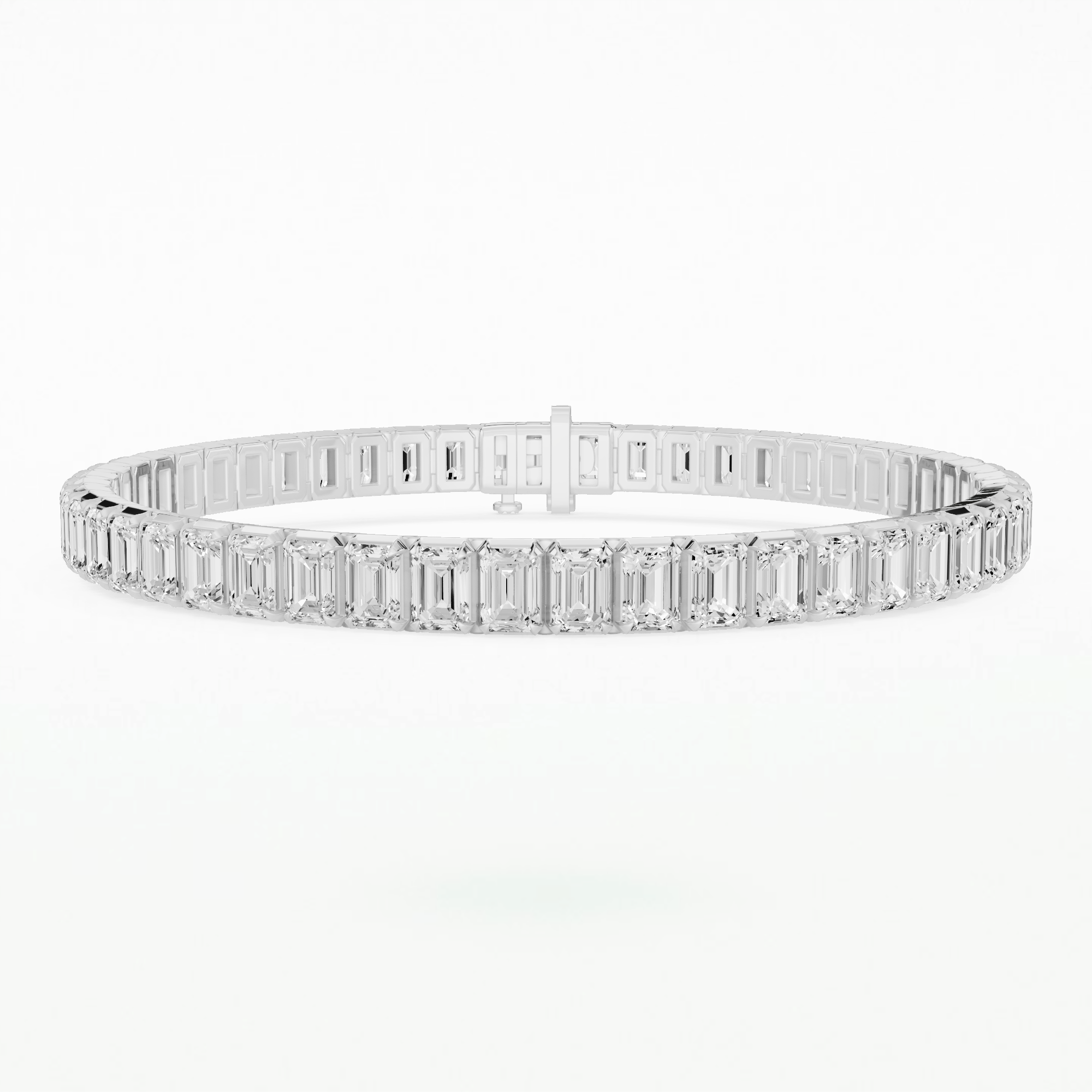 Le Chocolat Tennis Bracelet-Emerald Cut