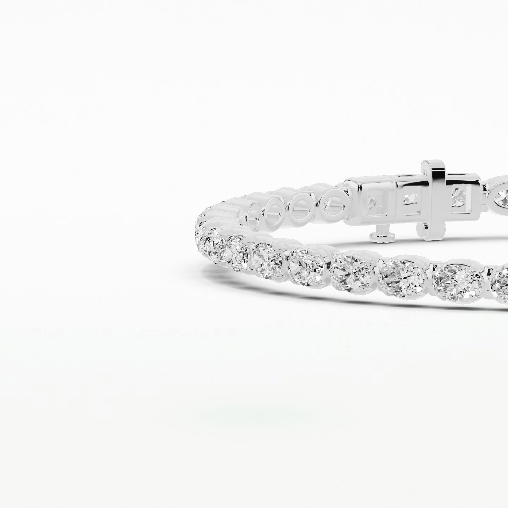 Le Chocolat Horizontal Tennis Bracelet-Oval