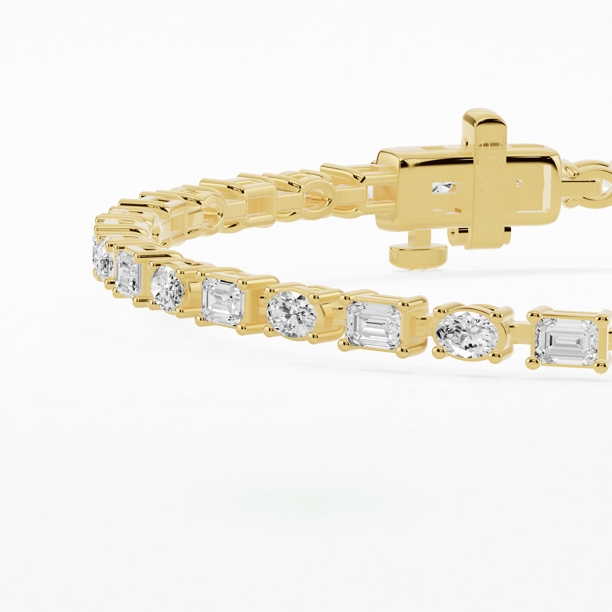 Dual Prong Tennis Bracelet-Multi Stone