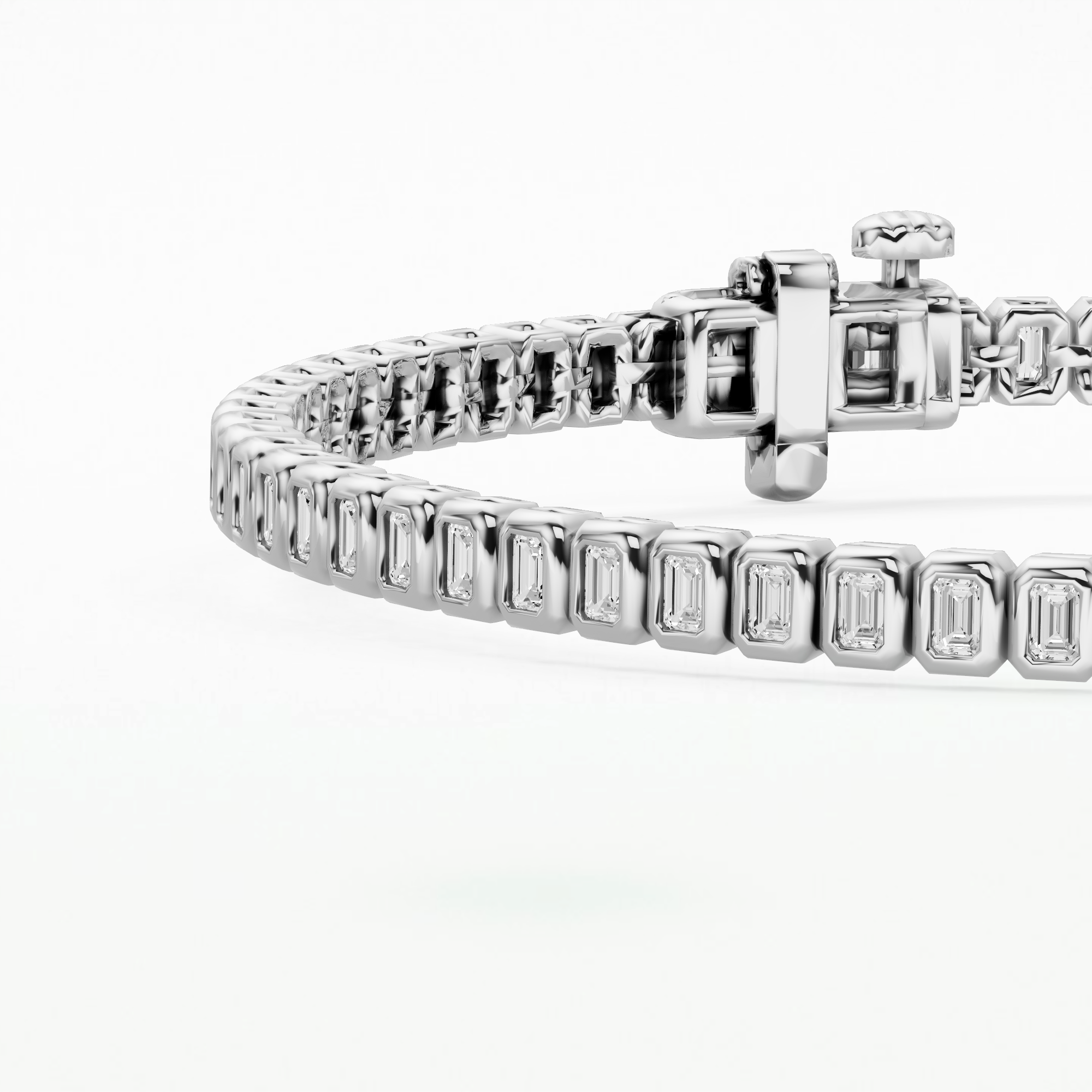 Dew Drops Astra Tennis Bracelet-Emerald Cut