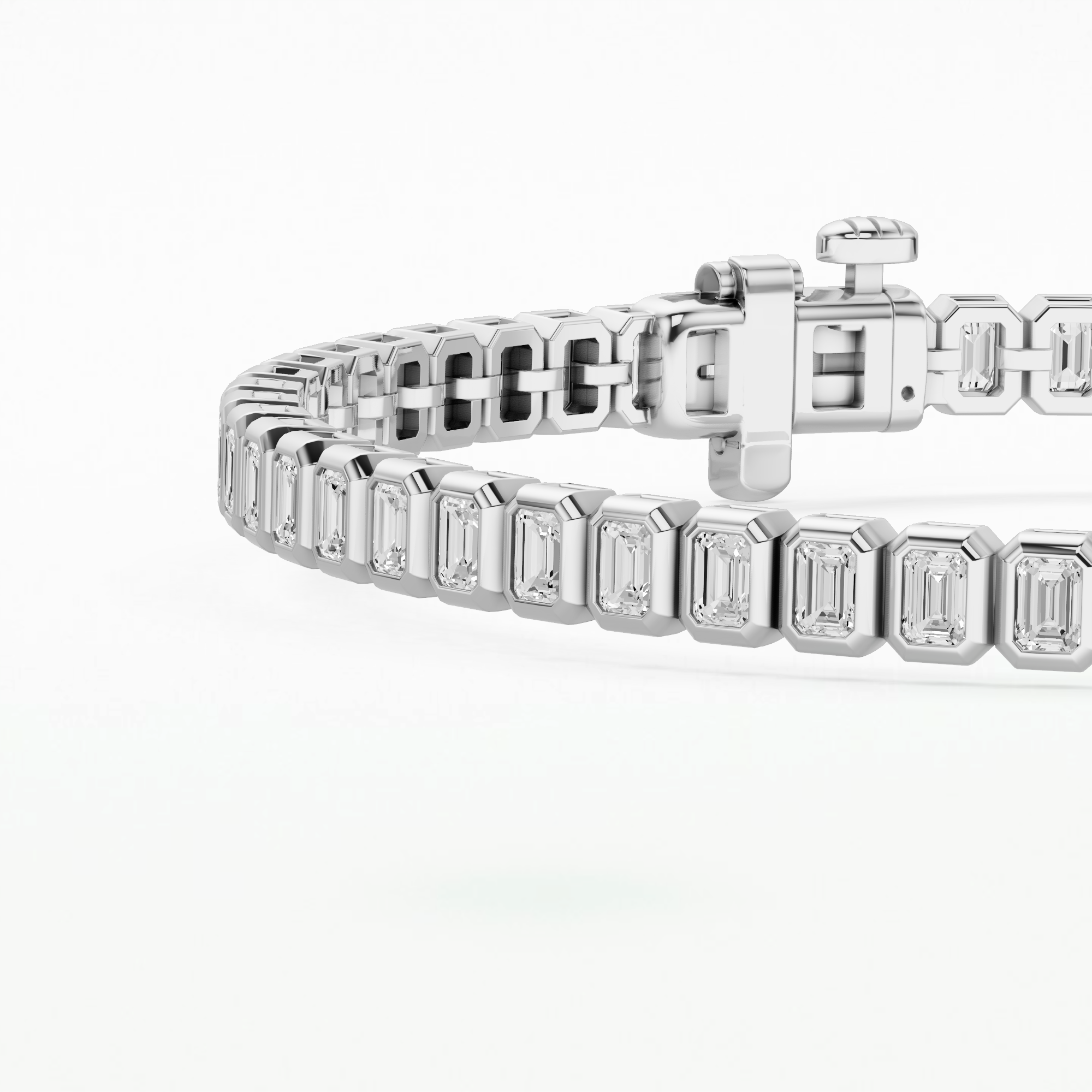 Dew Drops Astra Tennis Bracelet-Emerald Cut