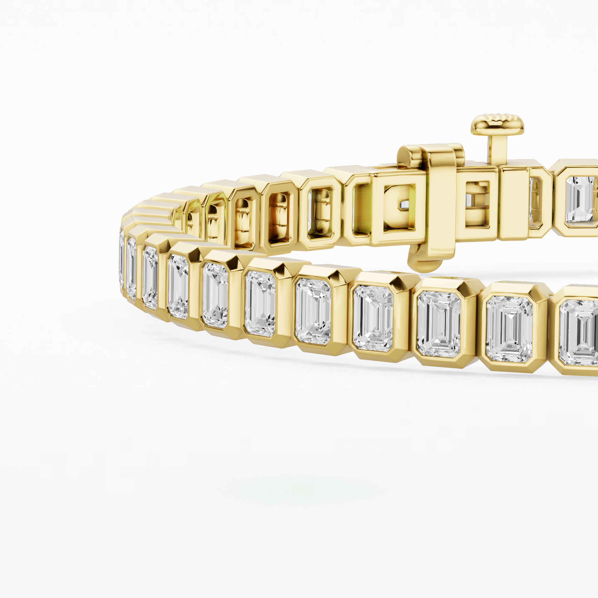 Bloom Tennis Bracelet-Emerald Cut