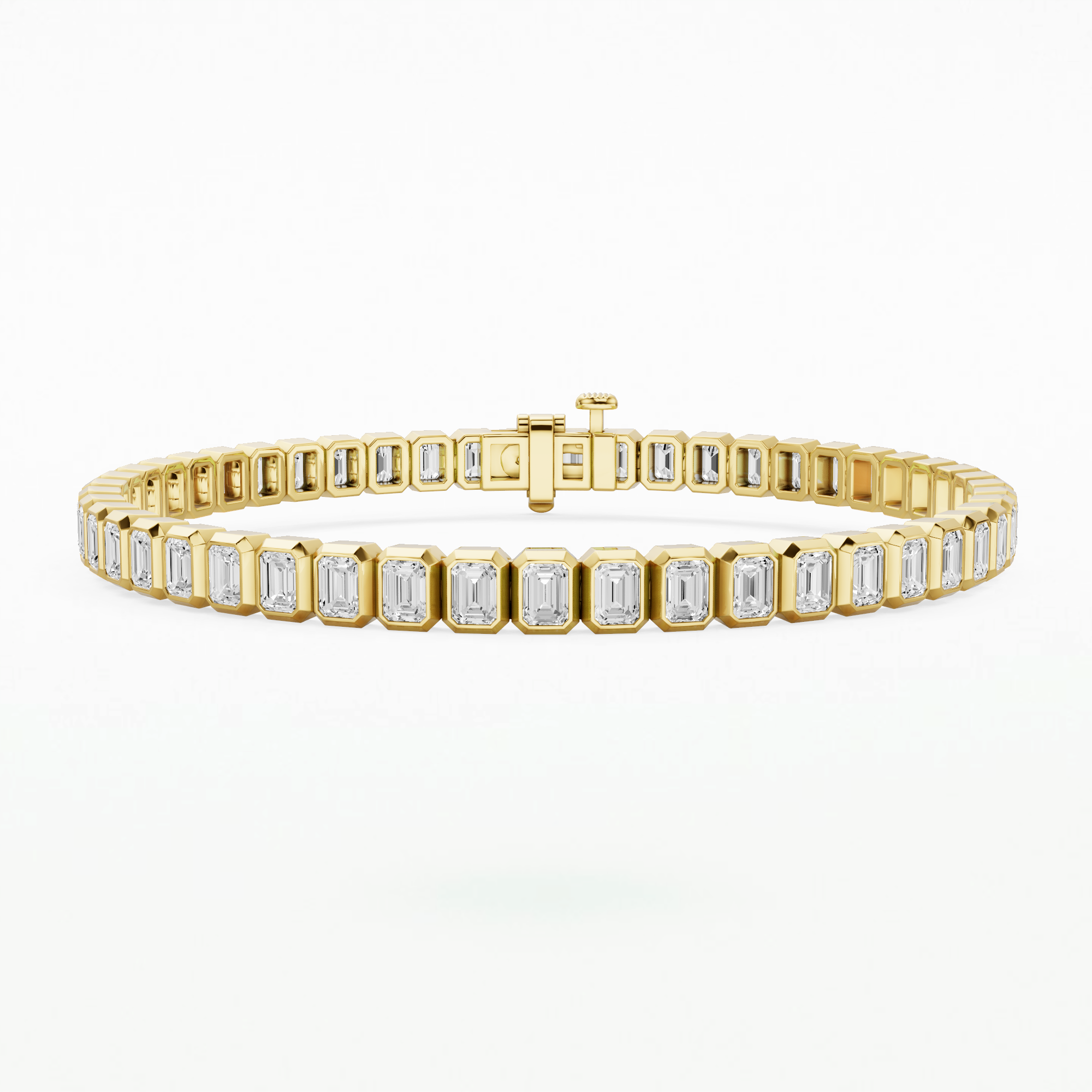 Bloom Tennis Bracelet-Emerald Cut