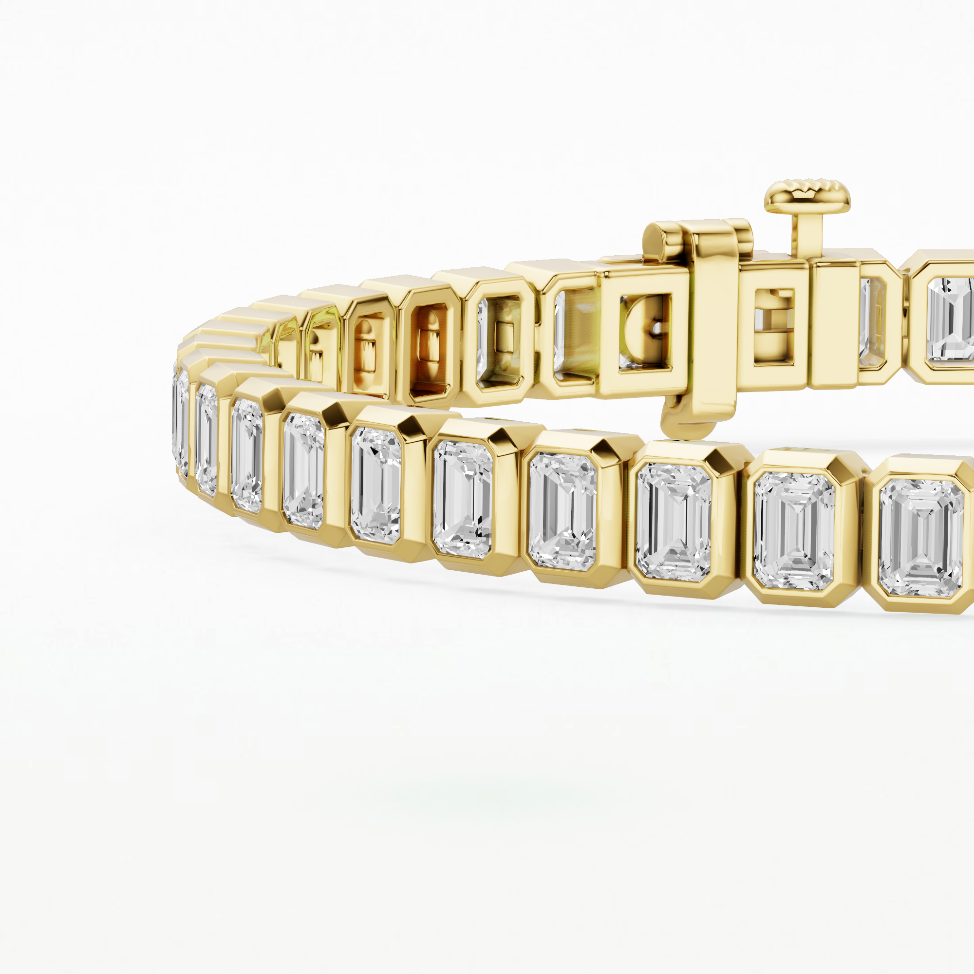 Bloom Tennis Bracelet-Emerald Cut