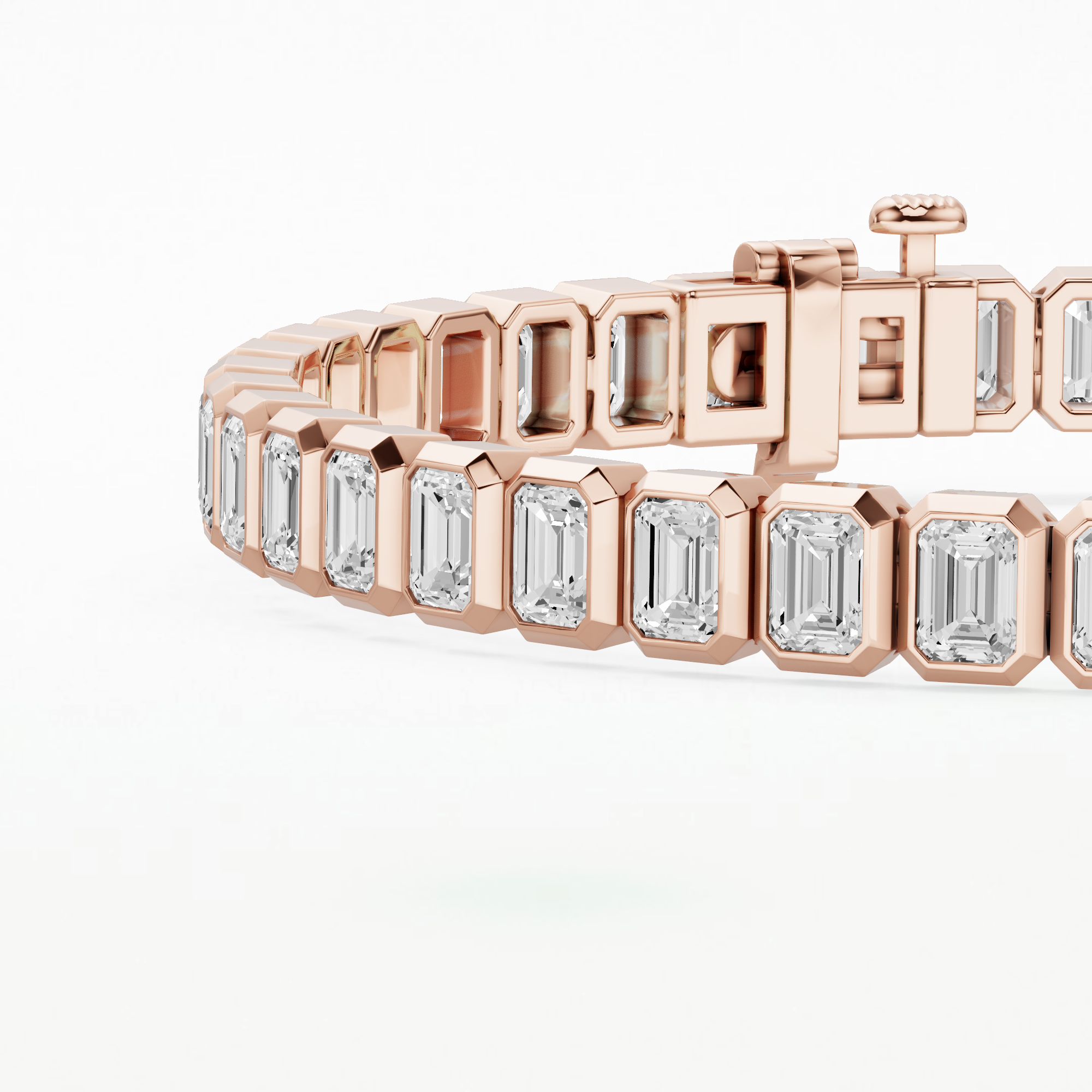 Bloom Tennis Bracelet-Emerald Cut