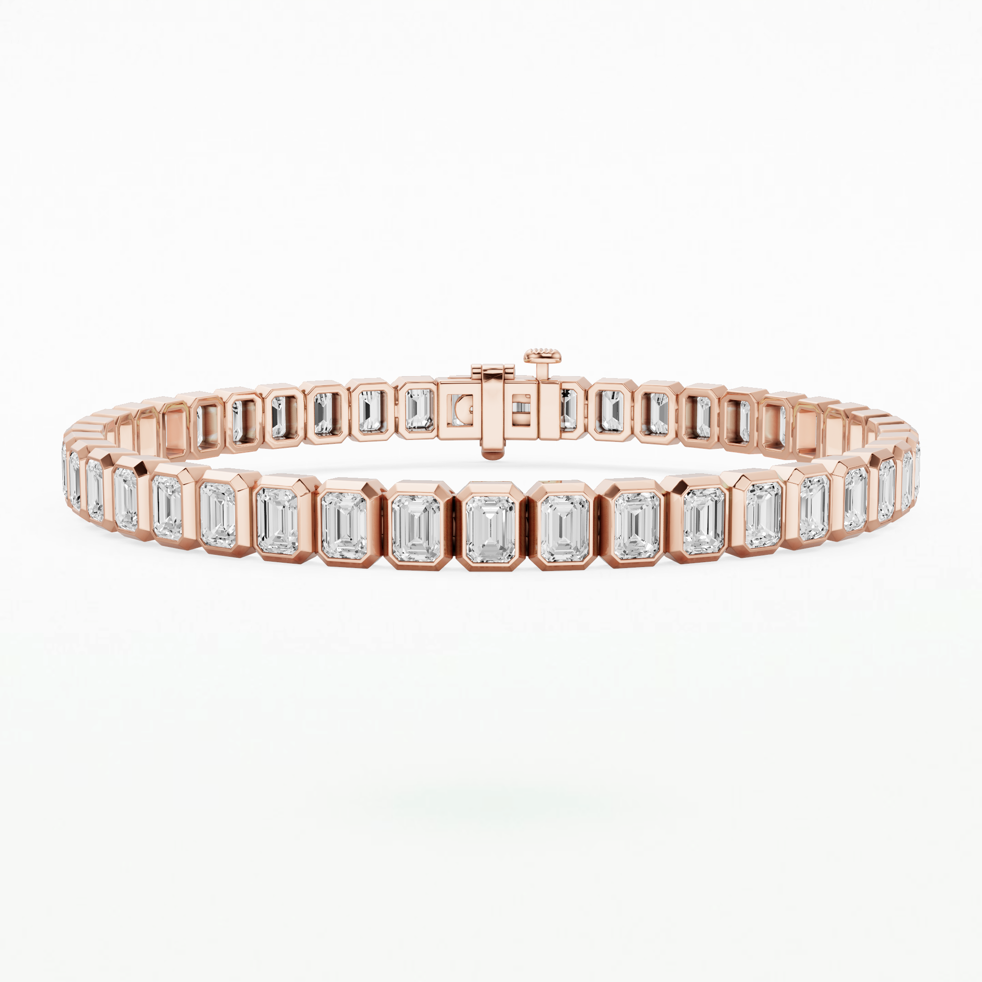Bloom Tennis Bracelet-Emerald Cut
