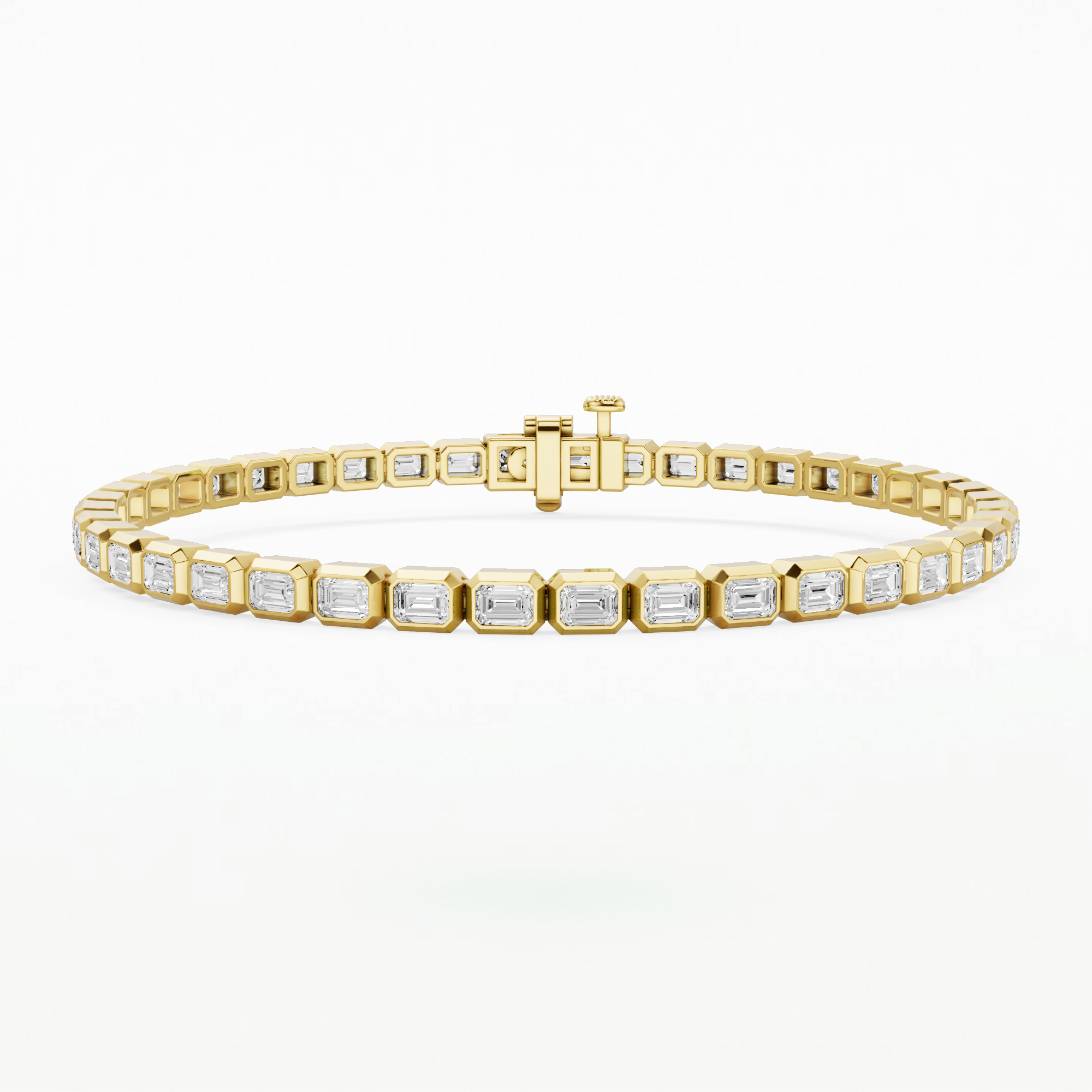 Stream Tennis Bracelet-Emerald Cut