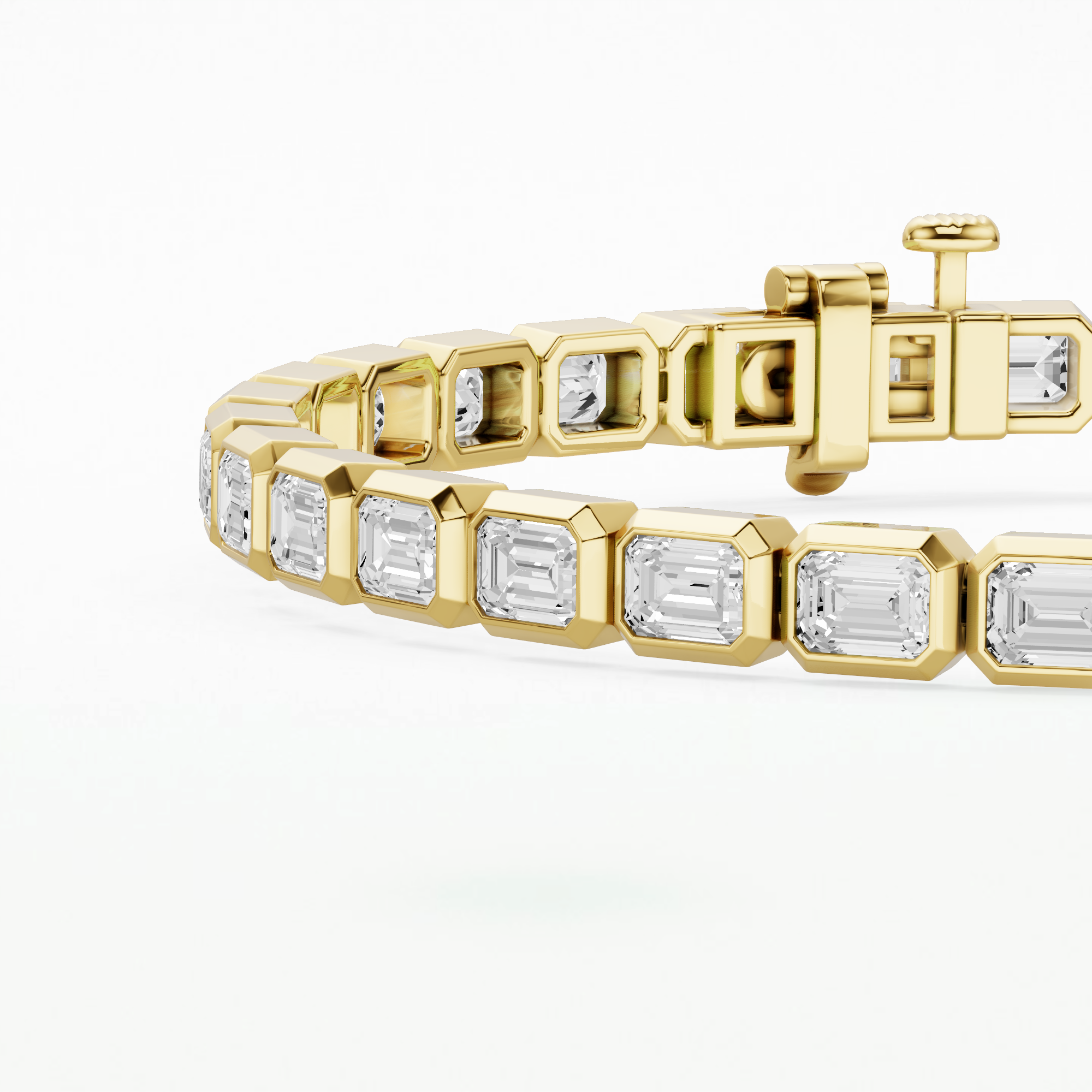 Stream Tennis Bracelet-Emerald Cut