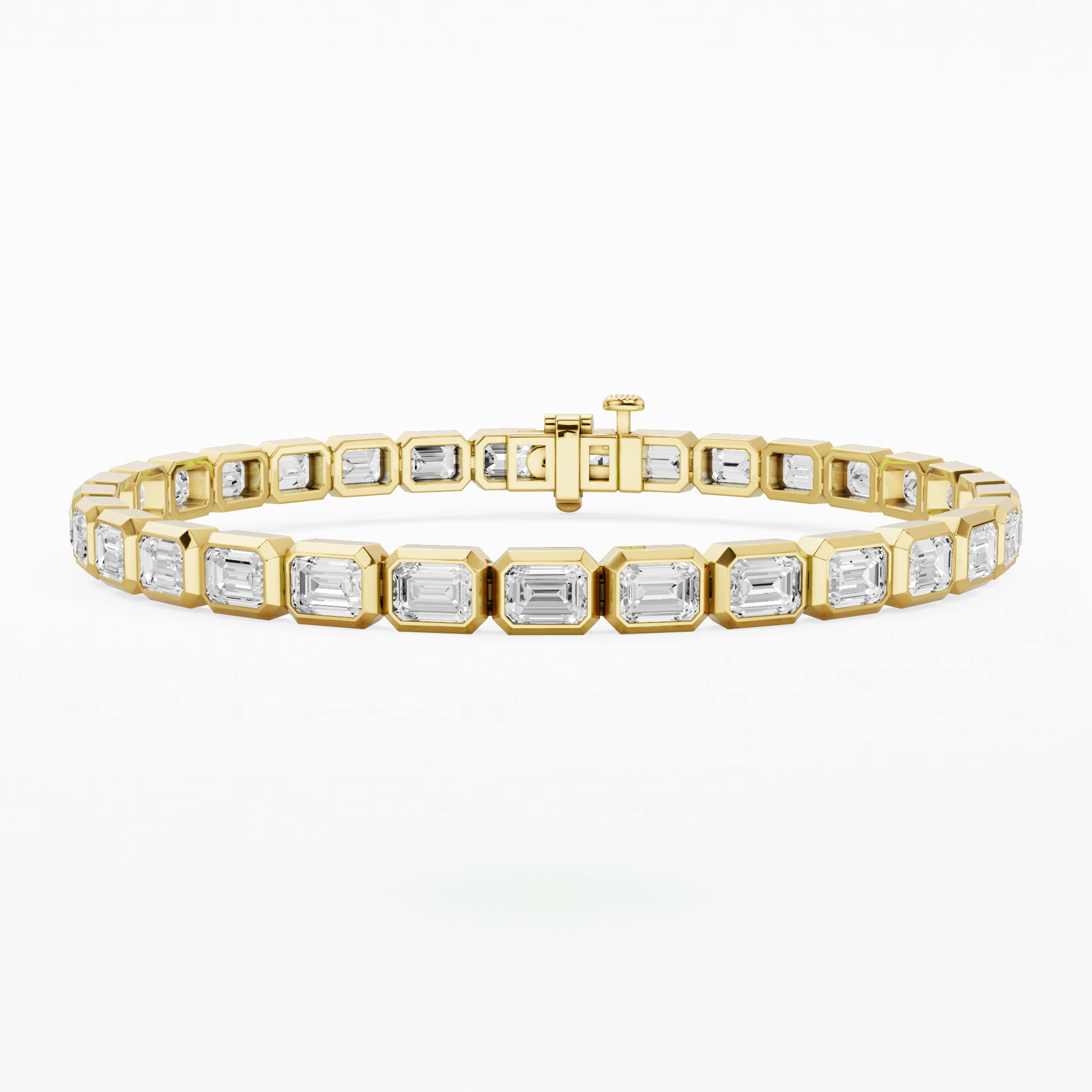 Stream Tennis Bracelet-Emerald Cut