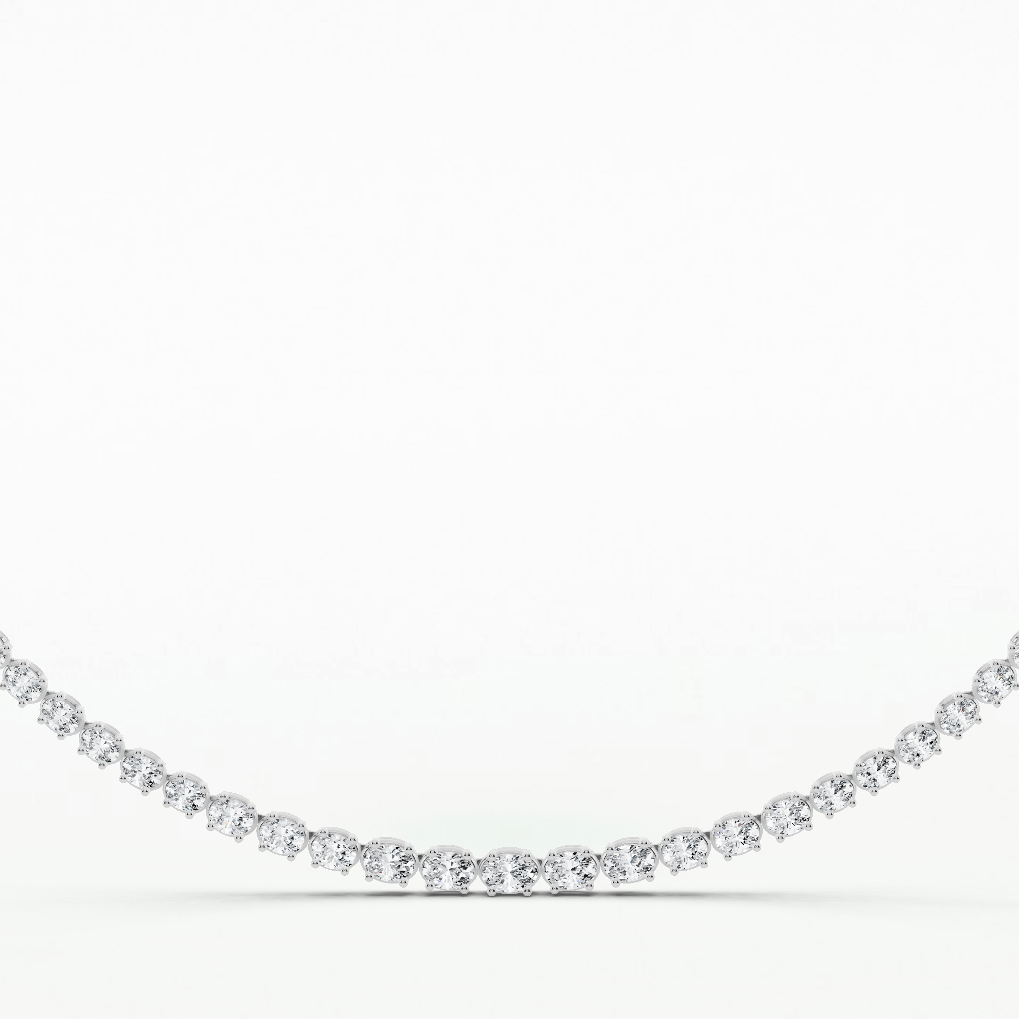 Classic Fancy-Shape Tennis Necklace-Oval
