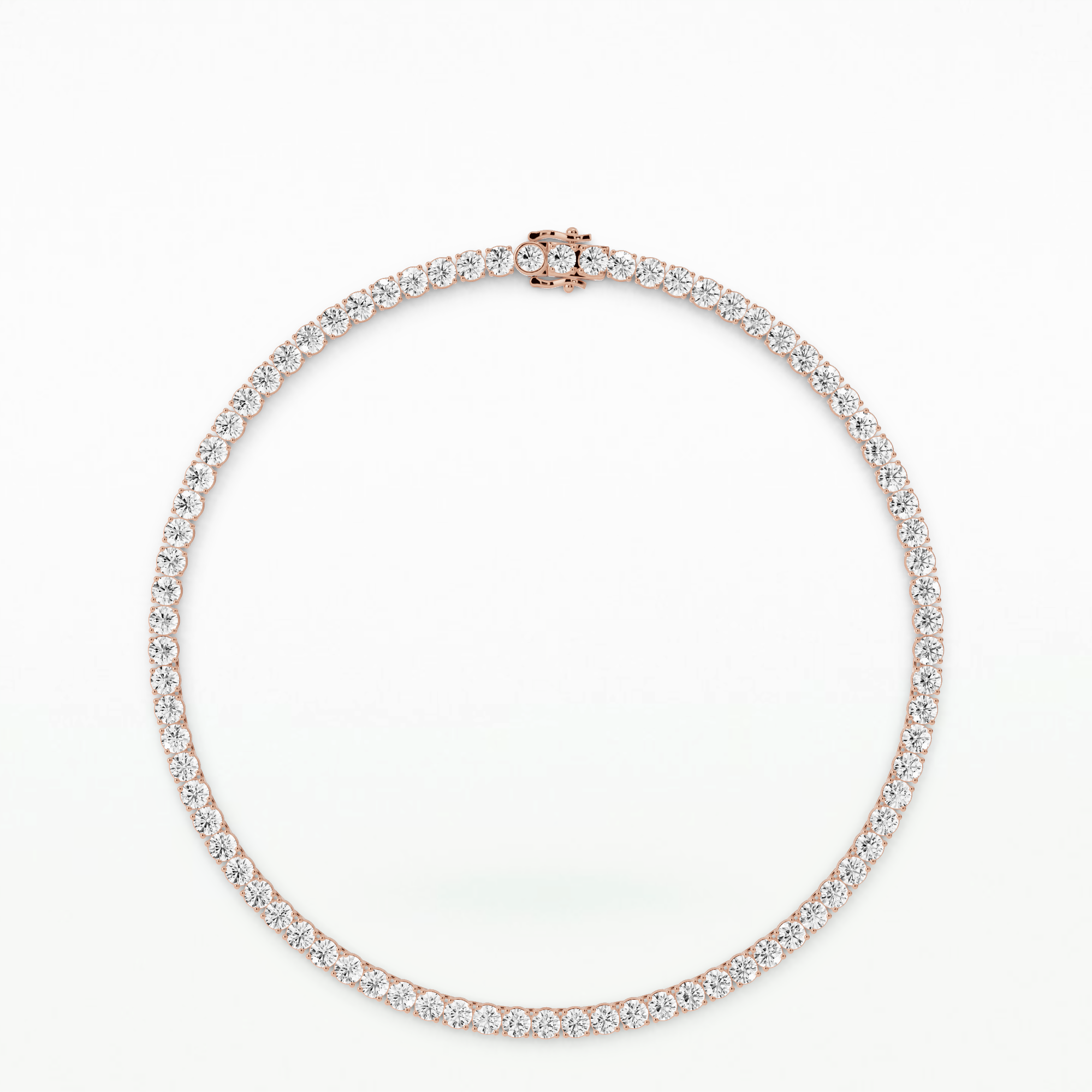 Solitaire Tennis Necklace-Round