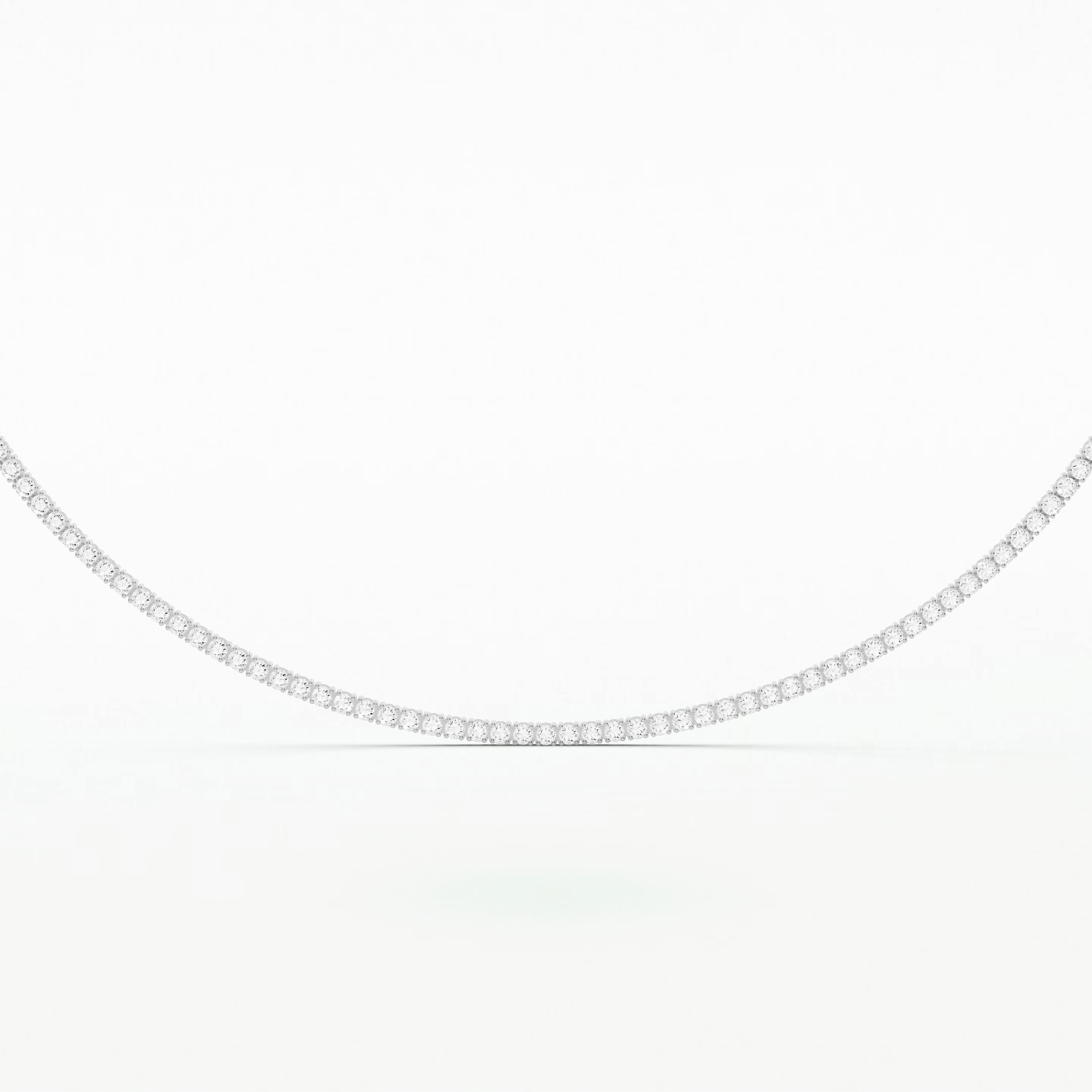 Radiant Grace Classic Tennis Necklace-Round