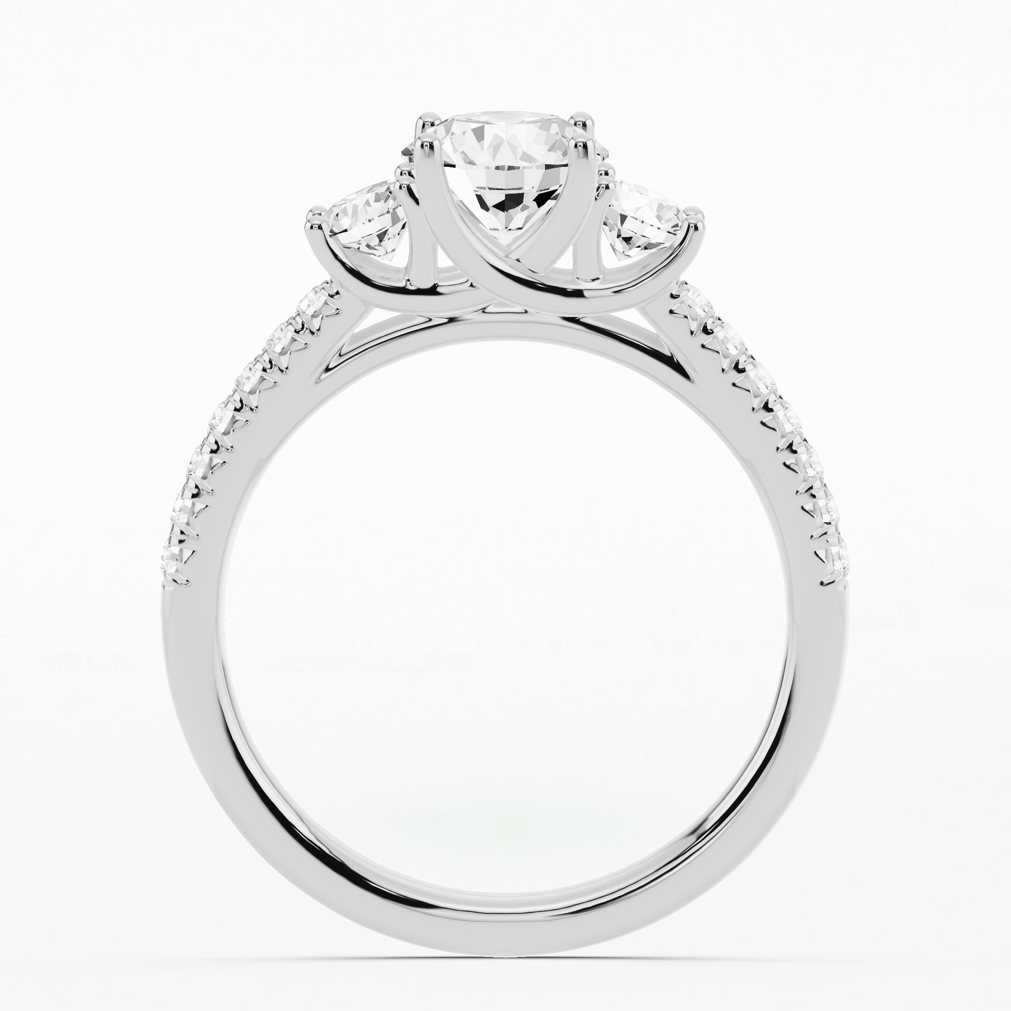 Classic Triad Solitaire Ring-Round