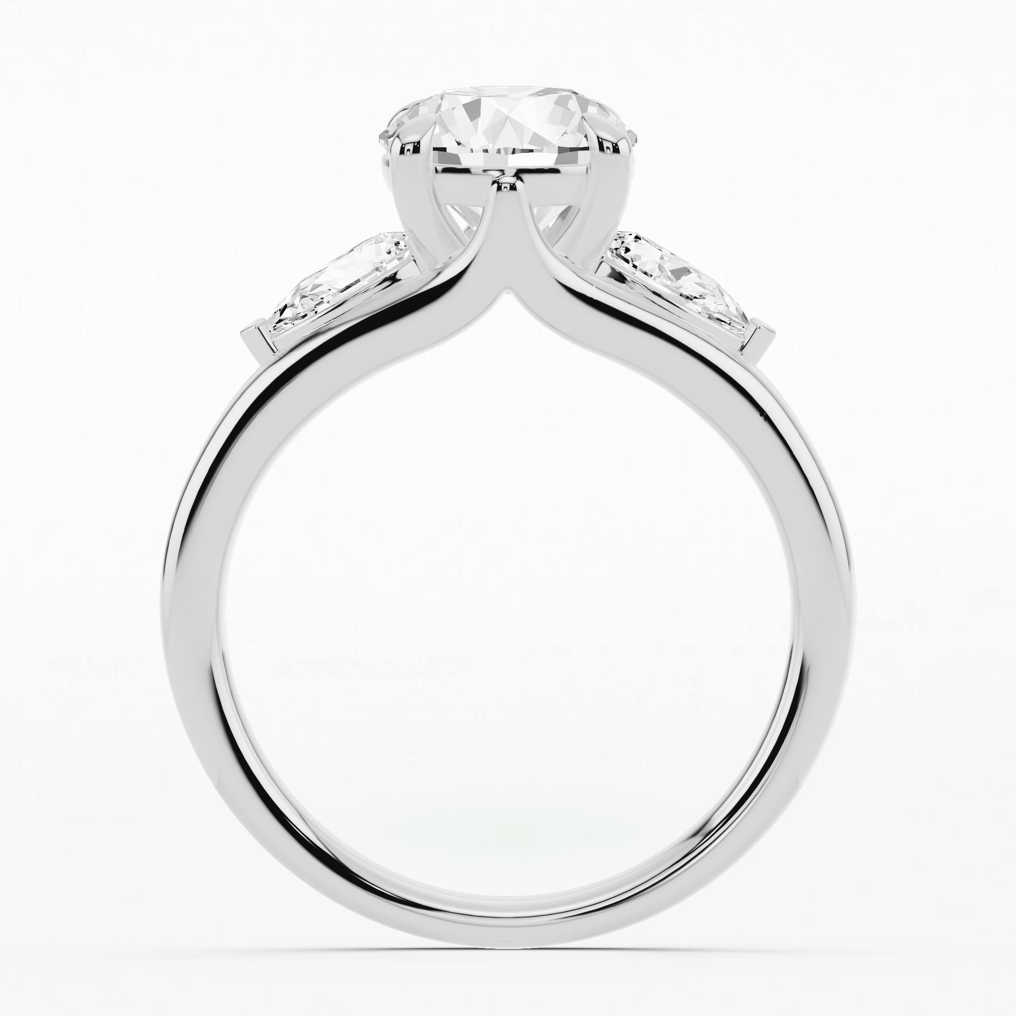 Rose Solitaire Diamond Ring-Round