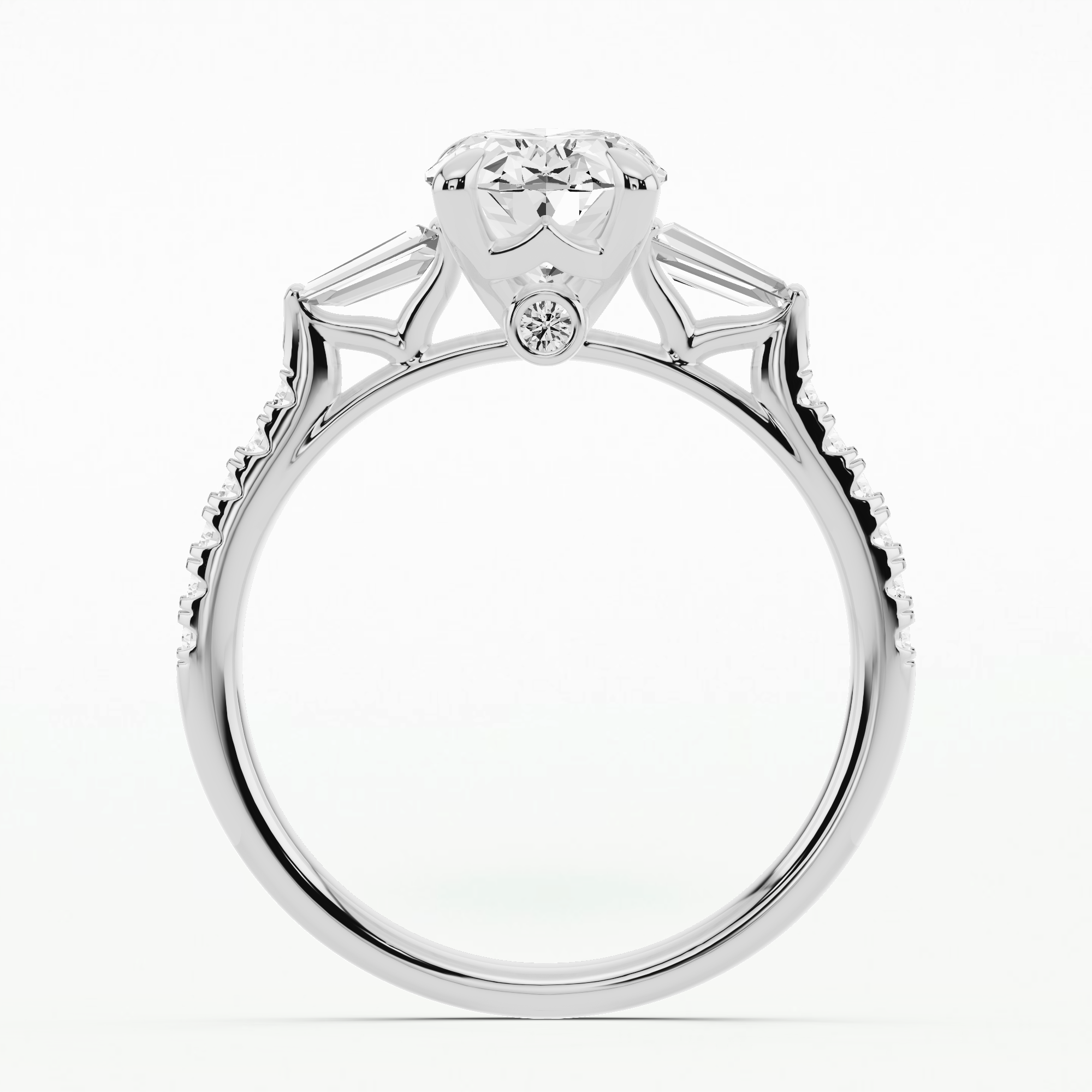 Cherie Solitaire Diamond Ring-Oval