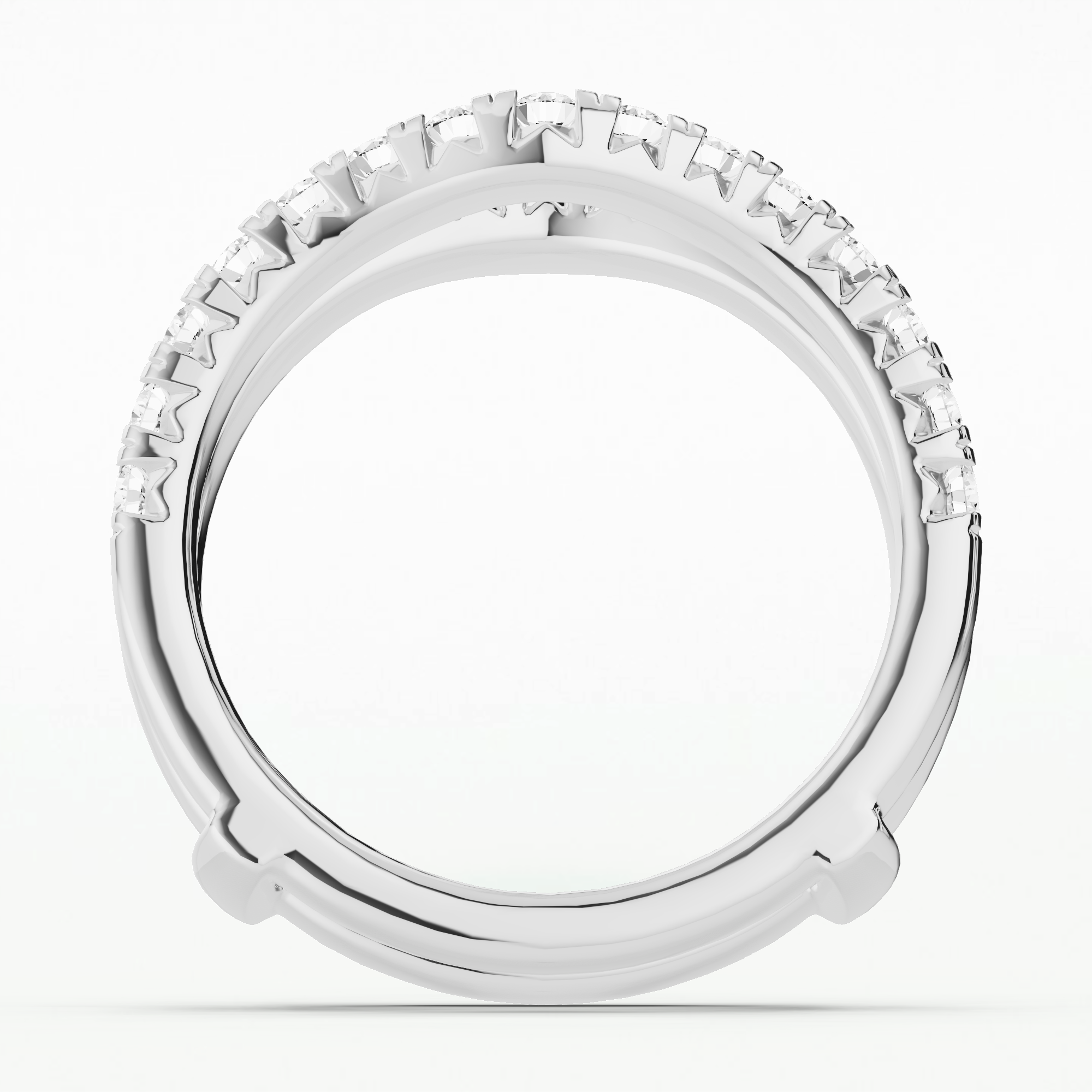 French Pave Wrap Band-Round