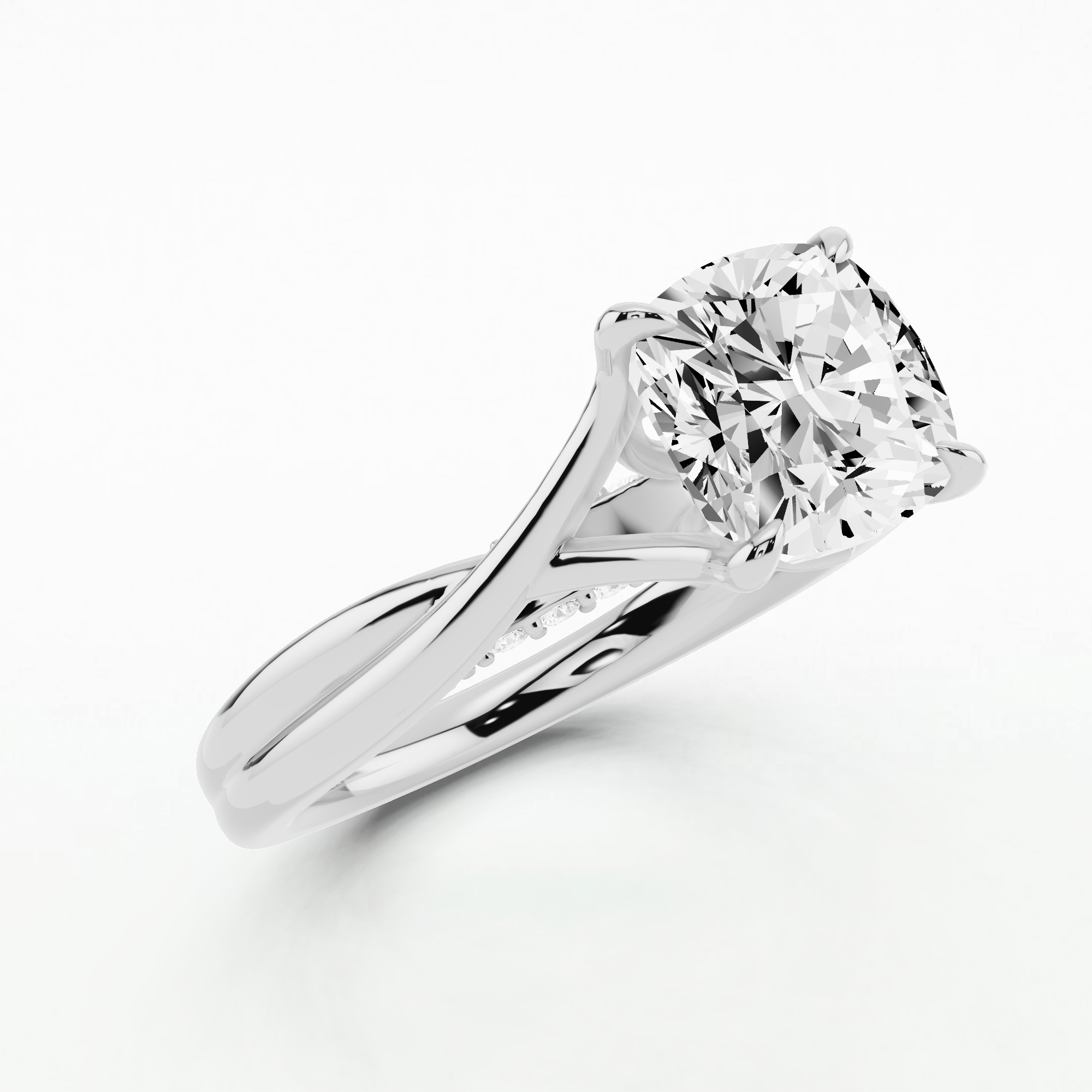 Lily Solitaire Diamond Ring-Cushion