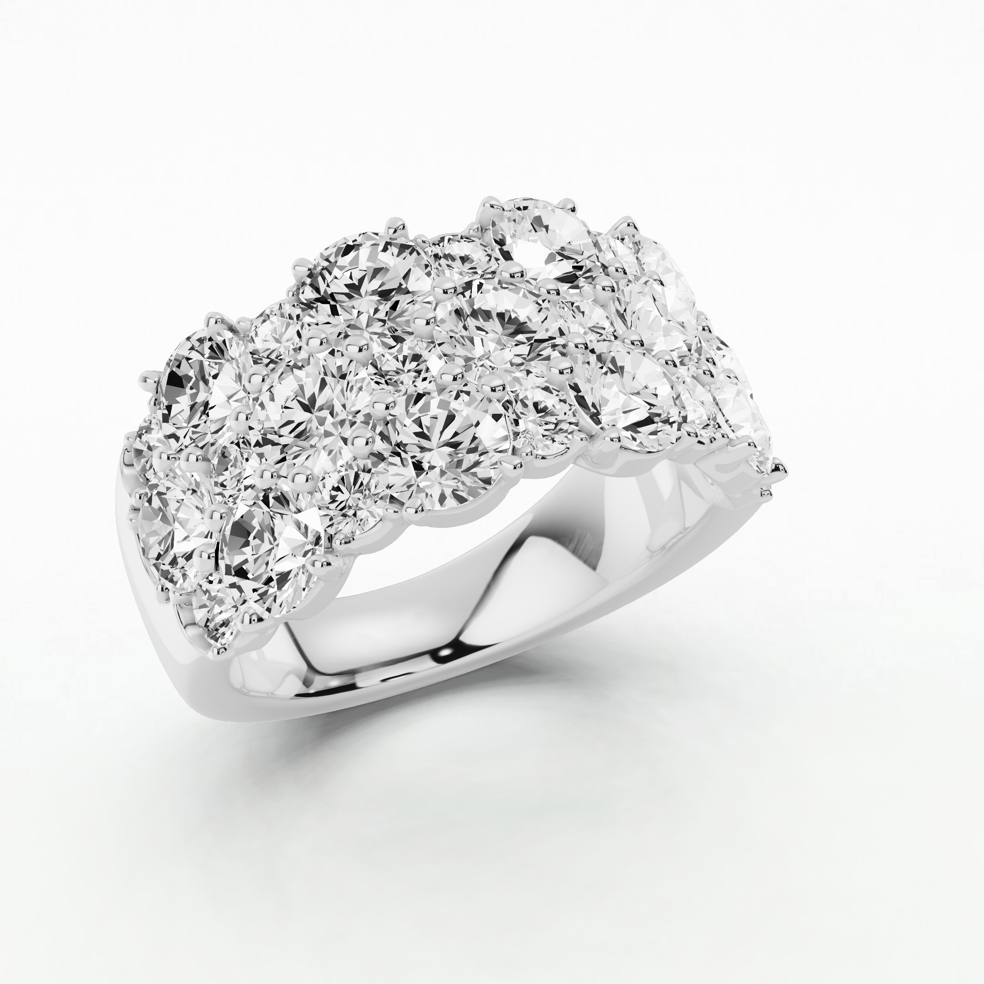 Sun-Moon Three Row Band-Round