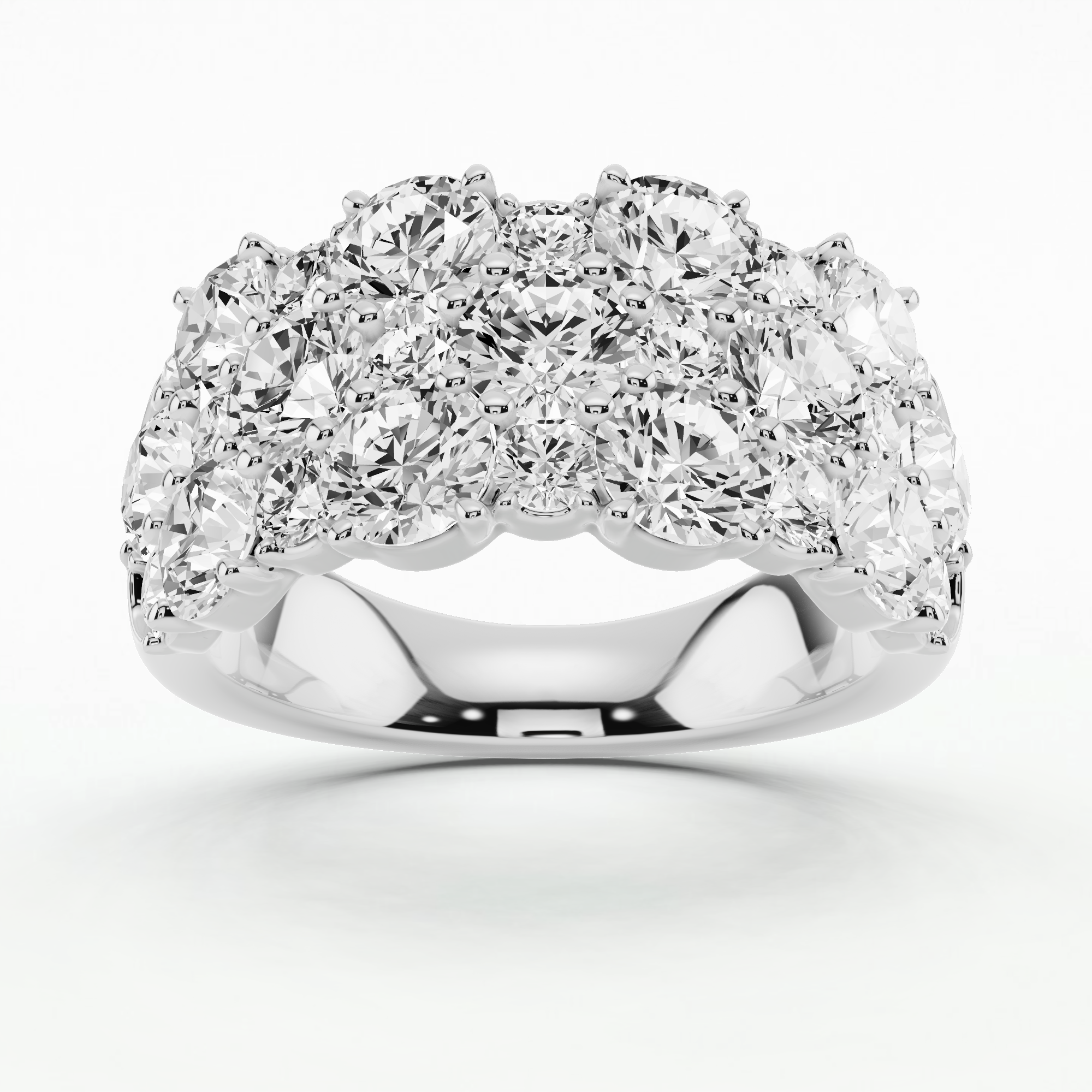 Sun-Moon Three Row Band-Round