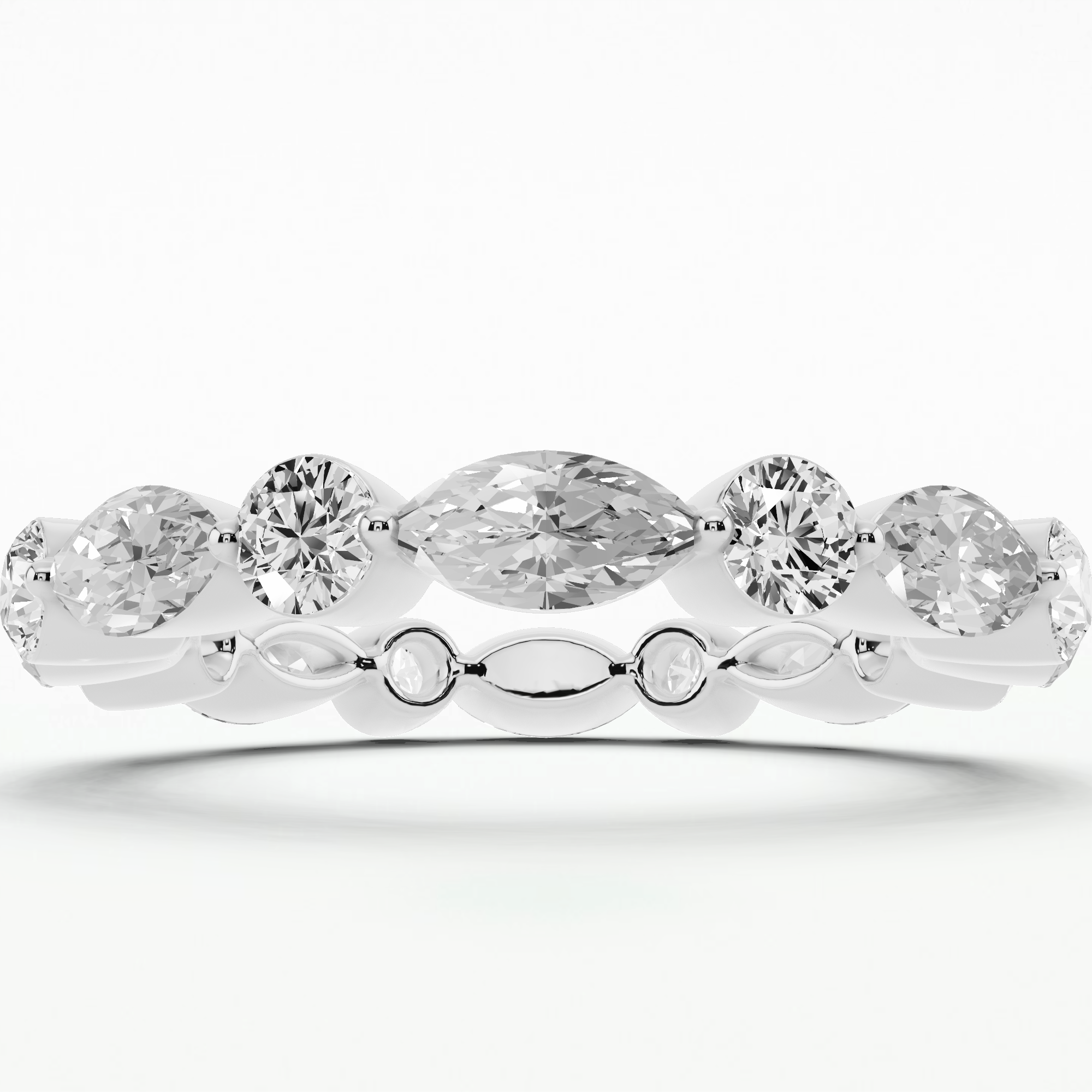 Floating Full Eternity Band-Multi Stone