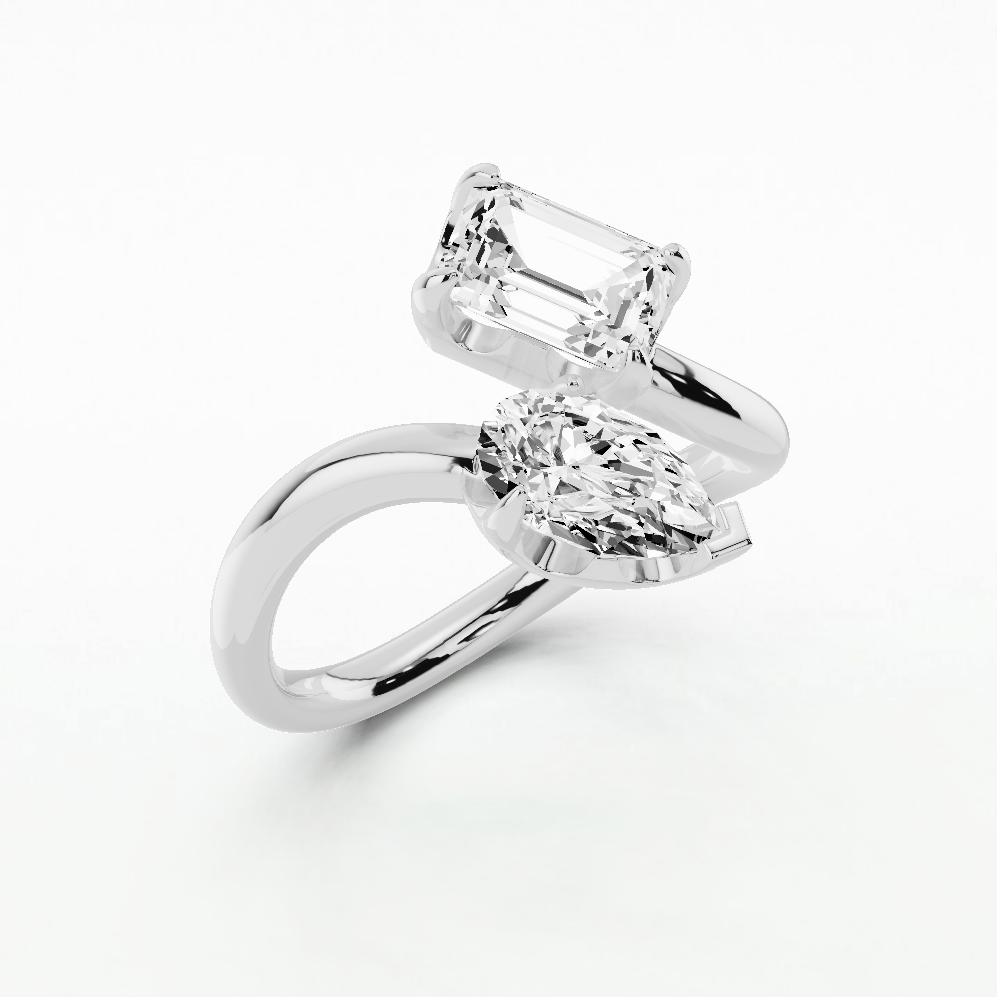 U&I Emerald Pear Ring-Multi Stone