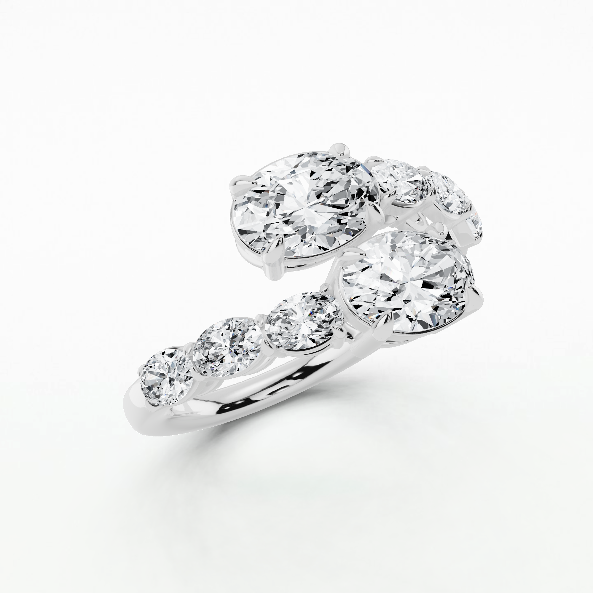 Studded Detour Ring-Oval