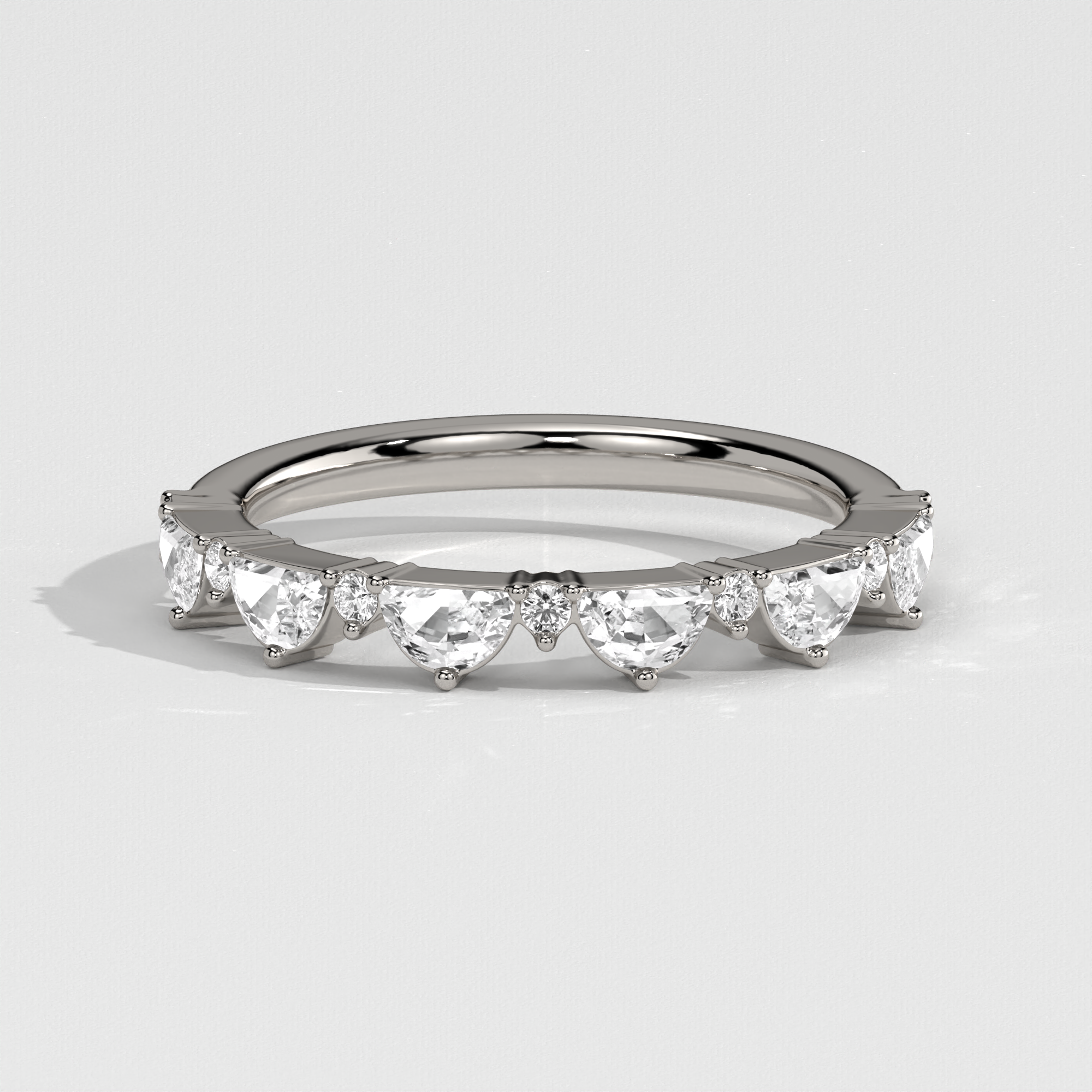 Trillian Rings The Tiara – Lab Grown Trillian Diamond Half Eternity Ring - Half Moon ...