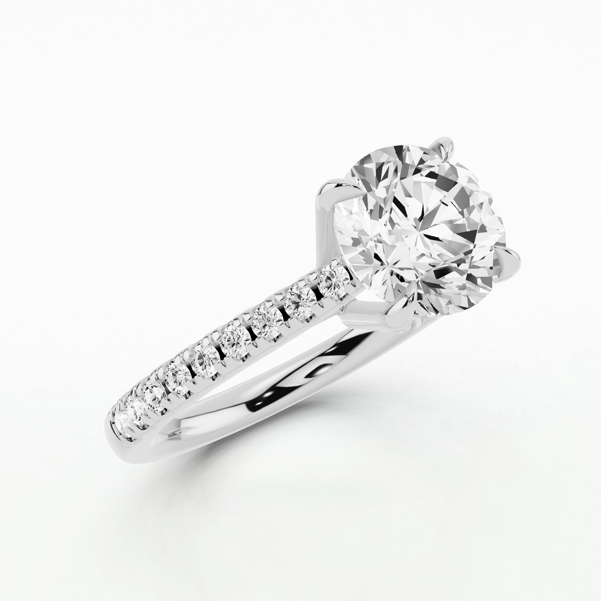Victory Halo Solitaire Ring-Round