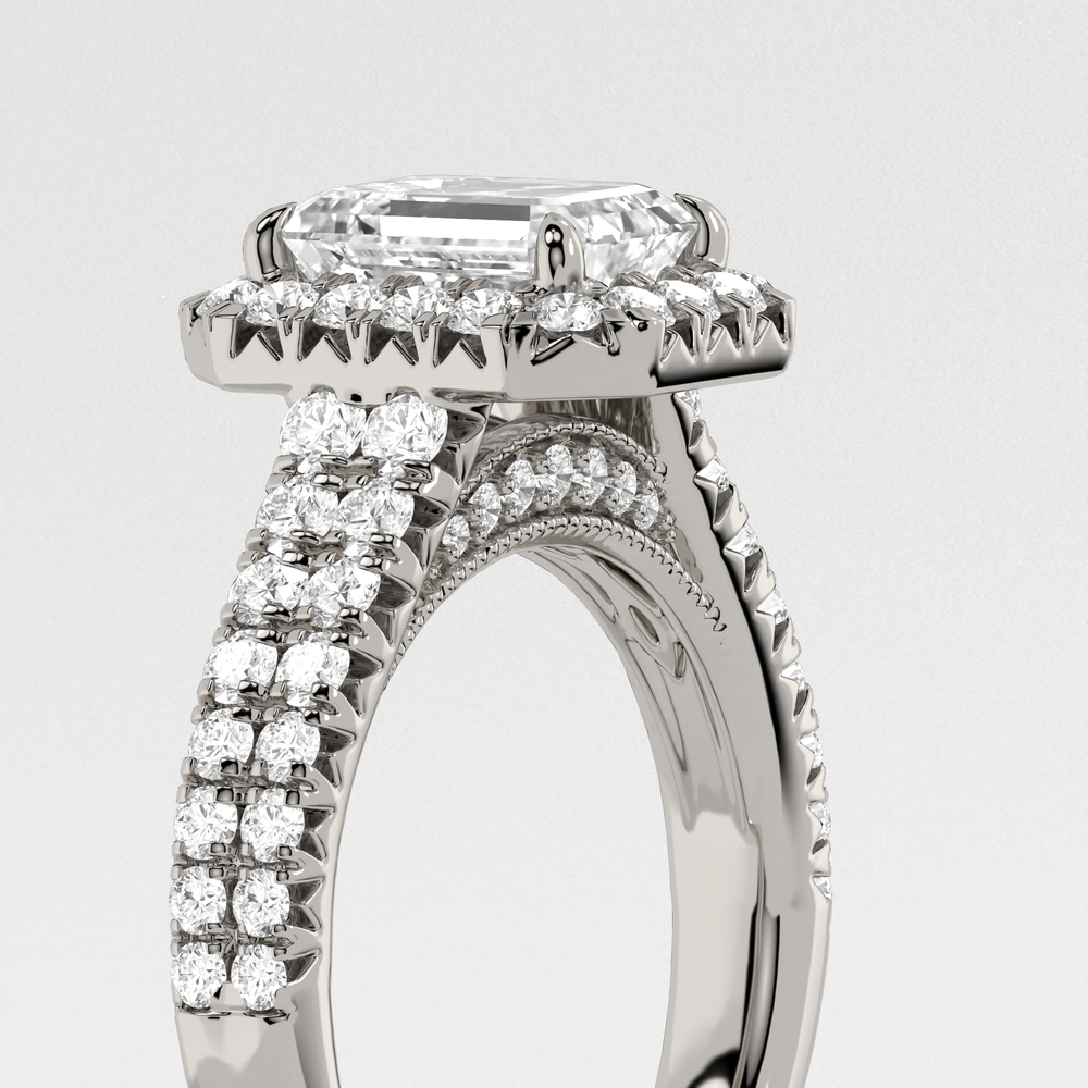 Buy Halo Solitaire Lab Diamond Engagement Rings Online | Diamond Chemistry