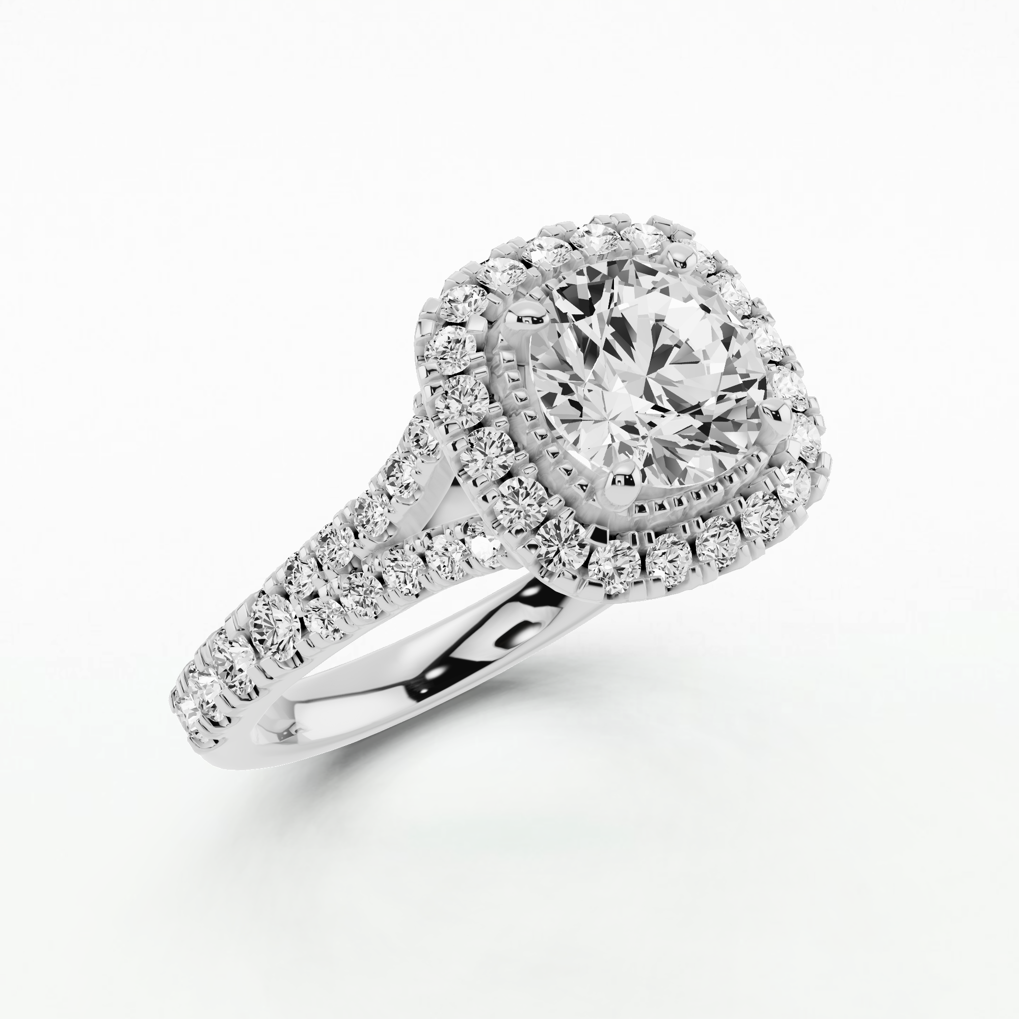 Vintage Tulip Solitaire Ring-Round