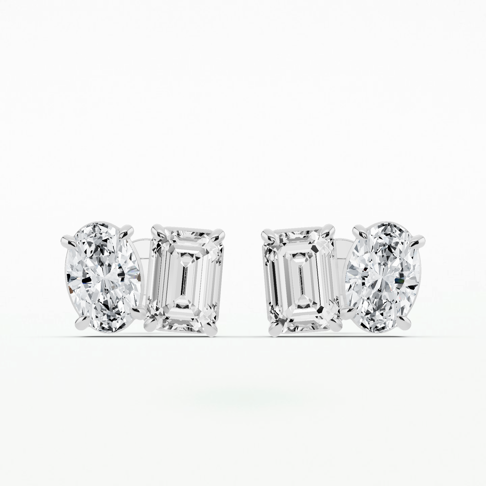 U&I Solitaire Studs-Multi Stone