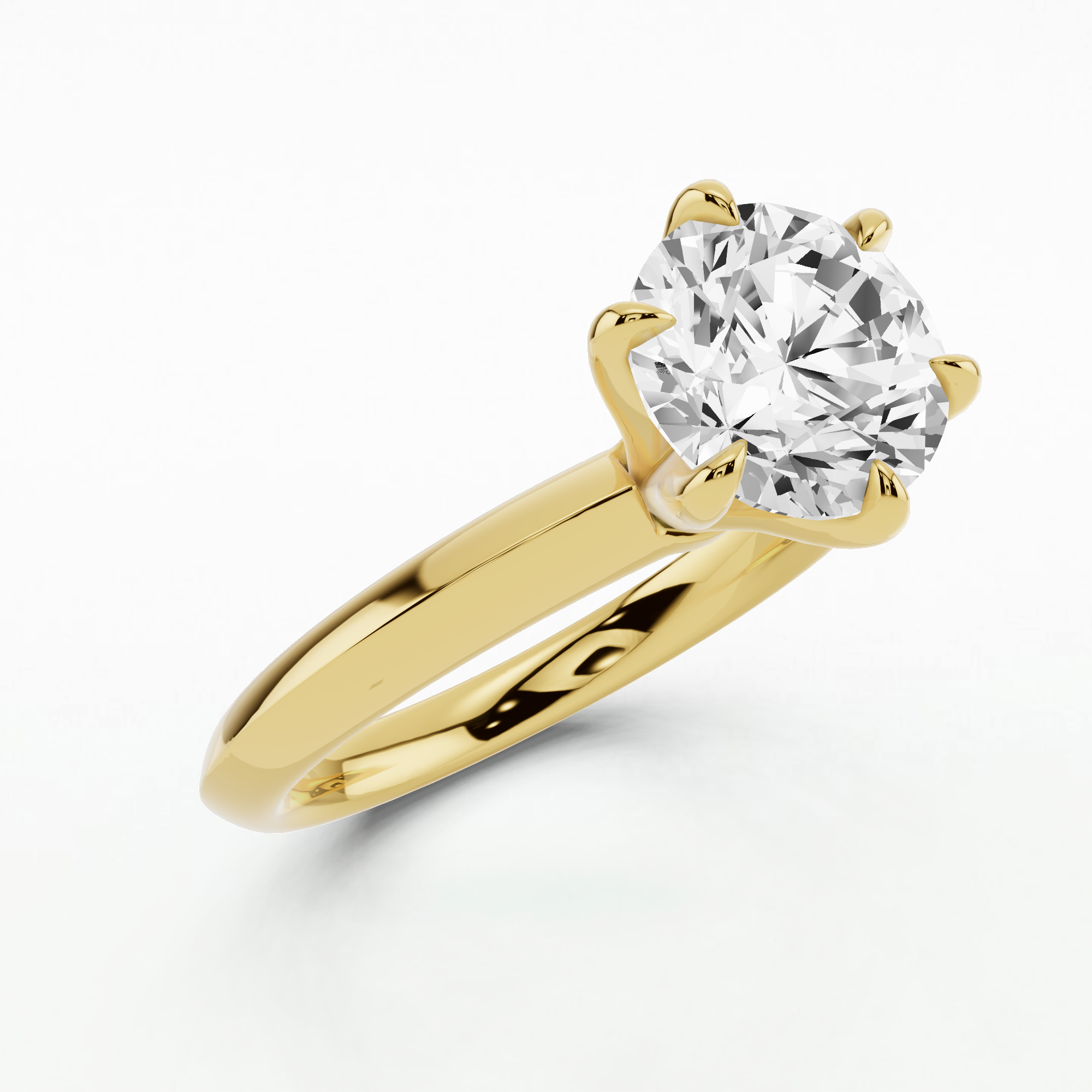 Knife-Edge Solitaire Diamond Ring-Round