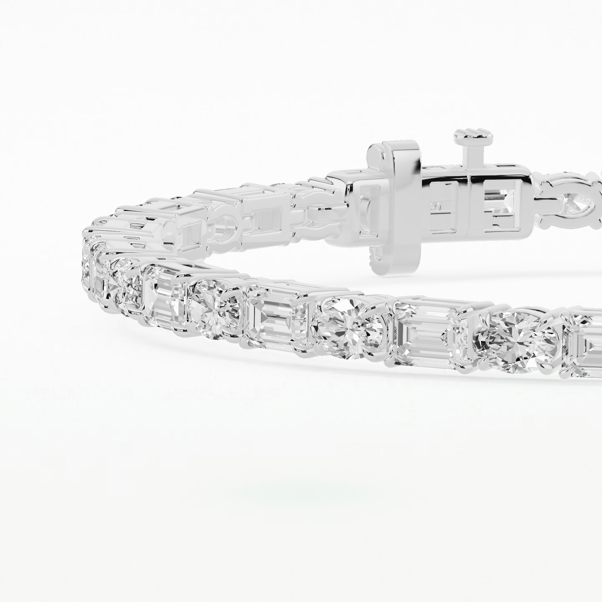 East West Tennis Bracelet-Multi Stone